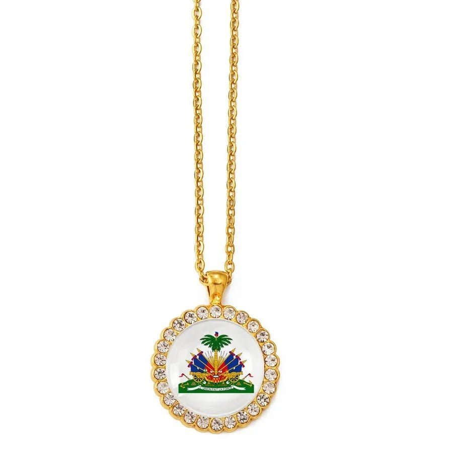 01 - Coat Of Arms Of Haiti Necklace - Haitianbuy