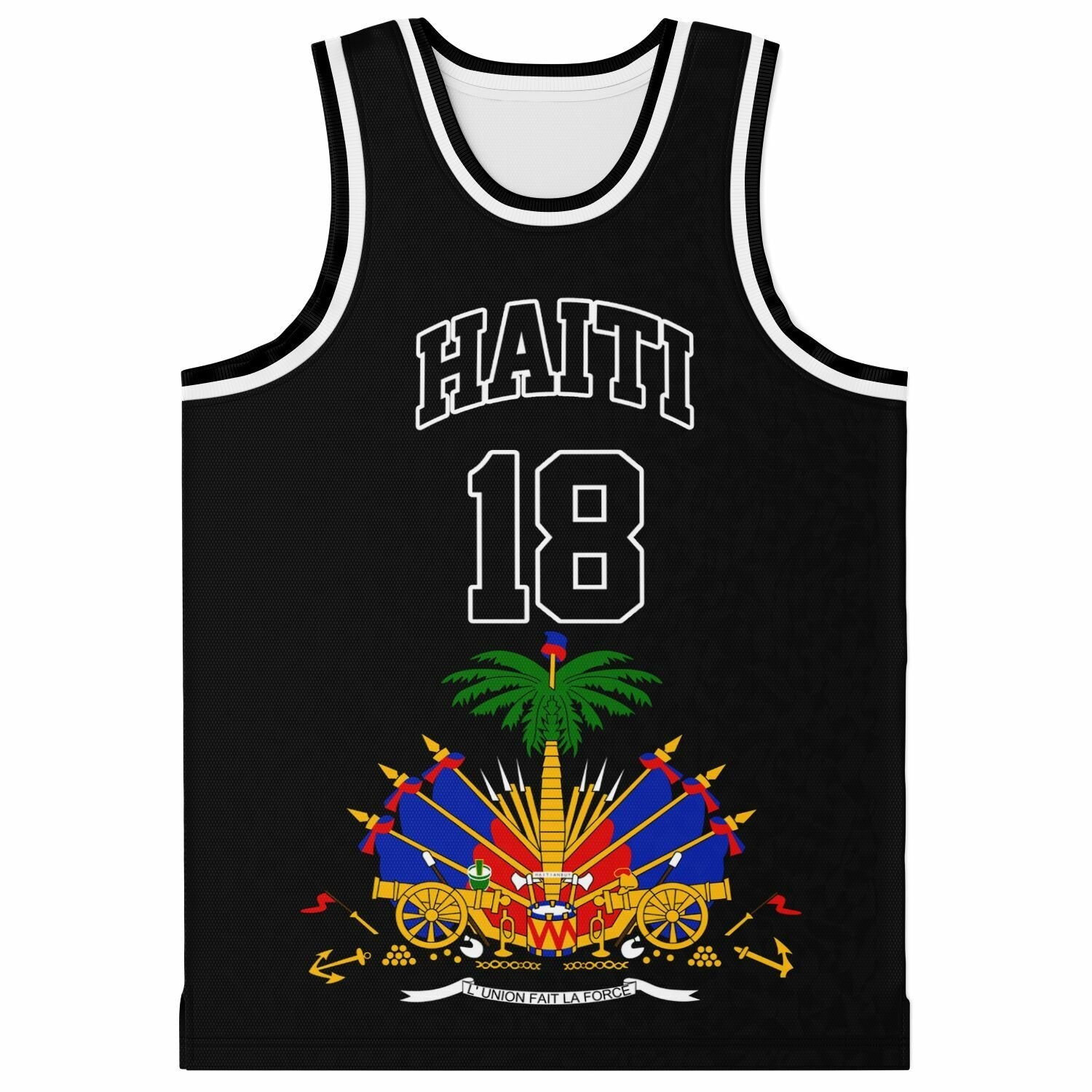 03 - HAITI BLACK Basketball jersey - Haitianbuy
