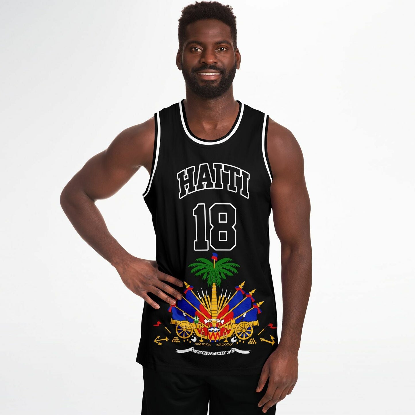 03 - HAITI BLACK Basketball jersey - Haitianbuy