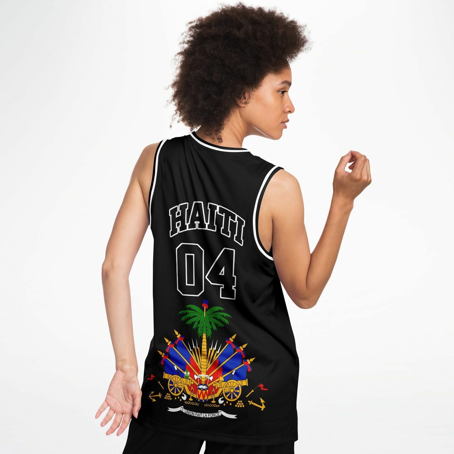 03 - HAITI BLACK Basketball jersey - Haitianbuy