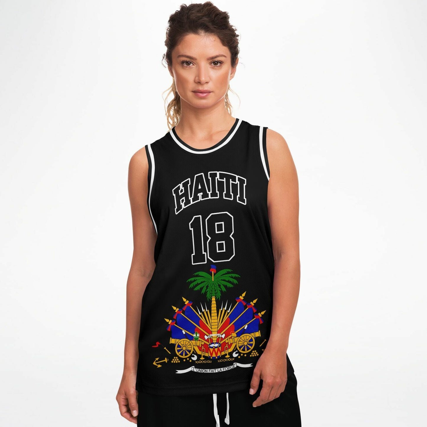 03 - HAITI BLACK Basketball jersey - Haitianbuy