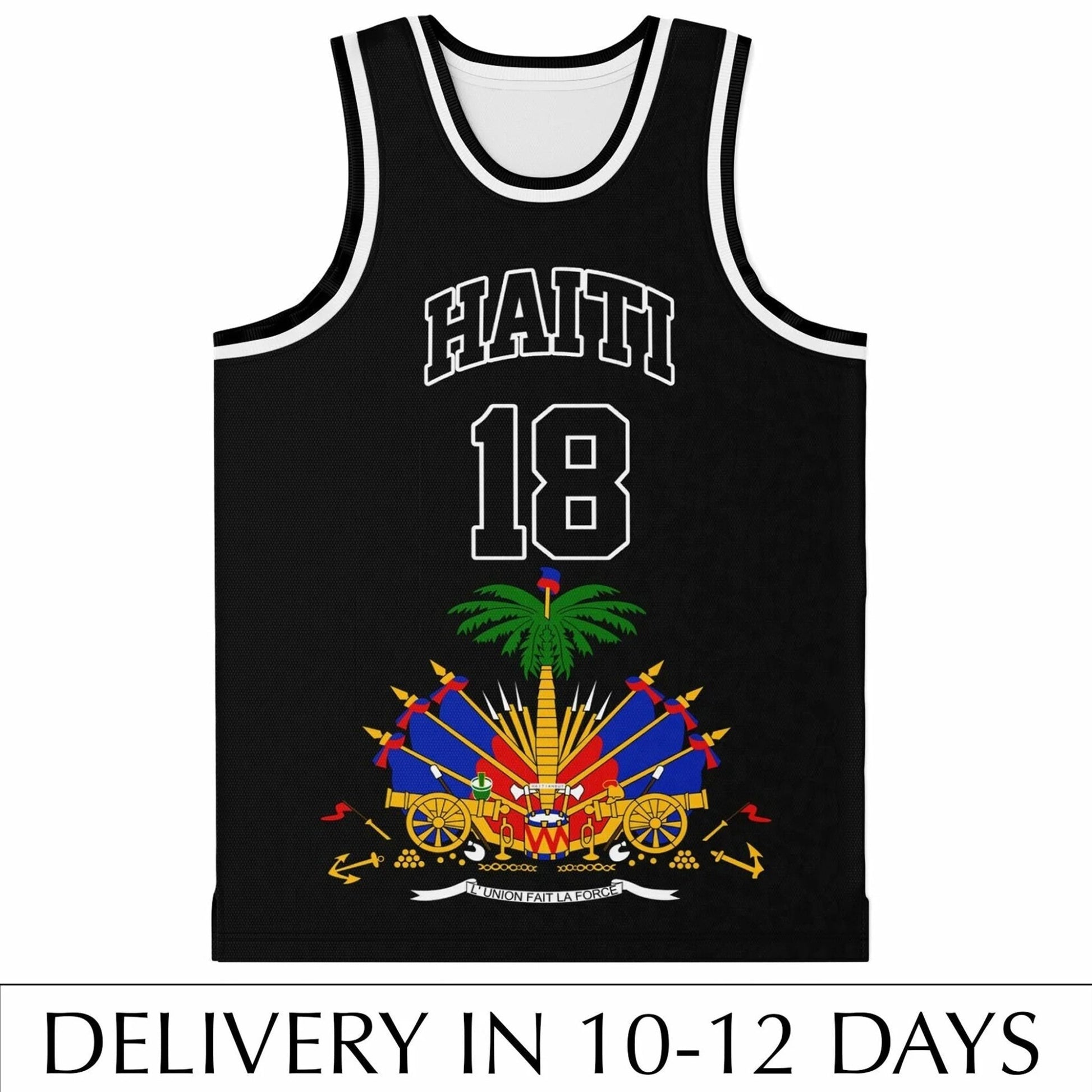 03 - HAITI BLACK Basketball jersey - Haitianbuy