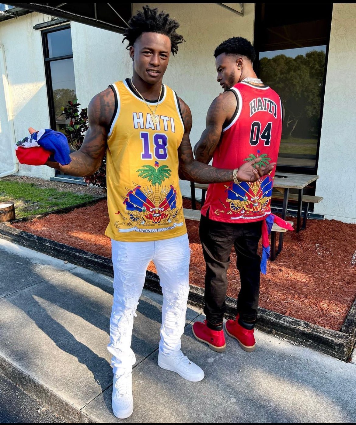 12-HAITI RED Basketball jersey - Haitianbuy