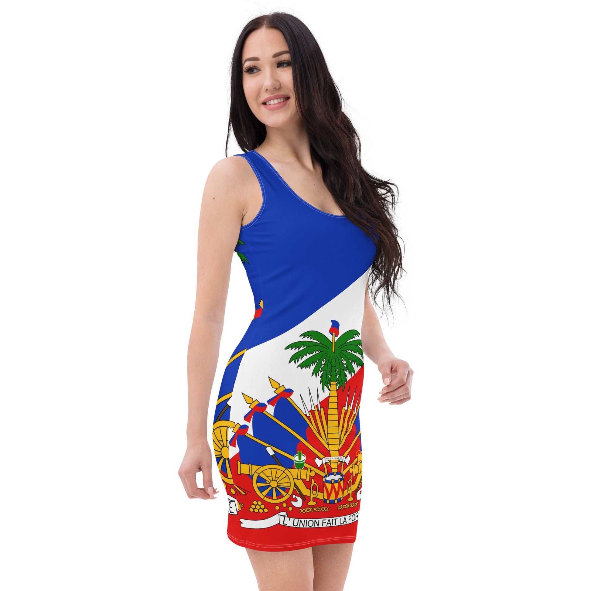 23 - Coat Of Arms of Haiti Sublimation Cut & Sew Dress - Haitianbuy