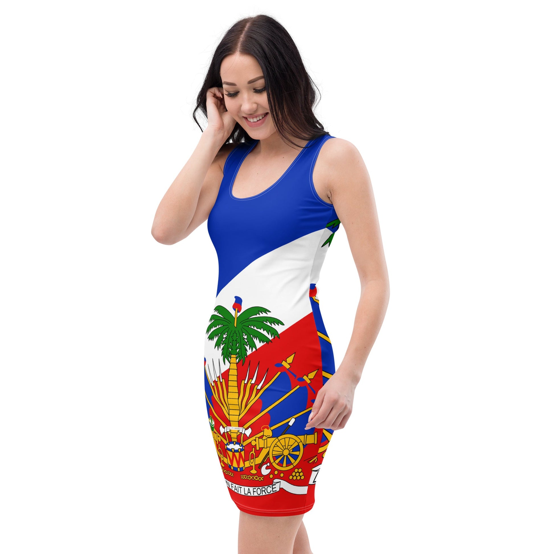 23 - Coat Of Arms of Haiti Sublimation Cut & Sew Dress - Haitianbuy