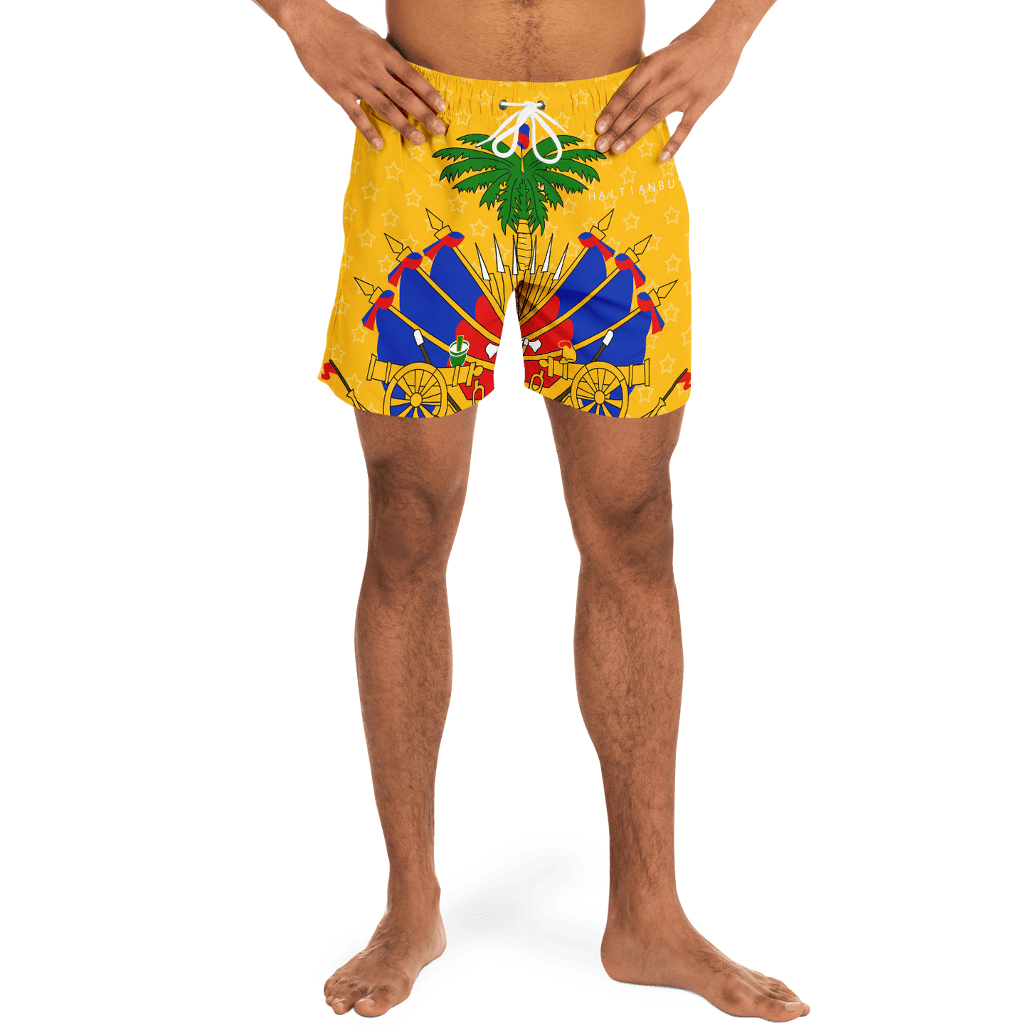 36 - Coat of Arms of Haiti - Star Swim Trunks Men - 1 - Haitianbuy
