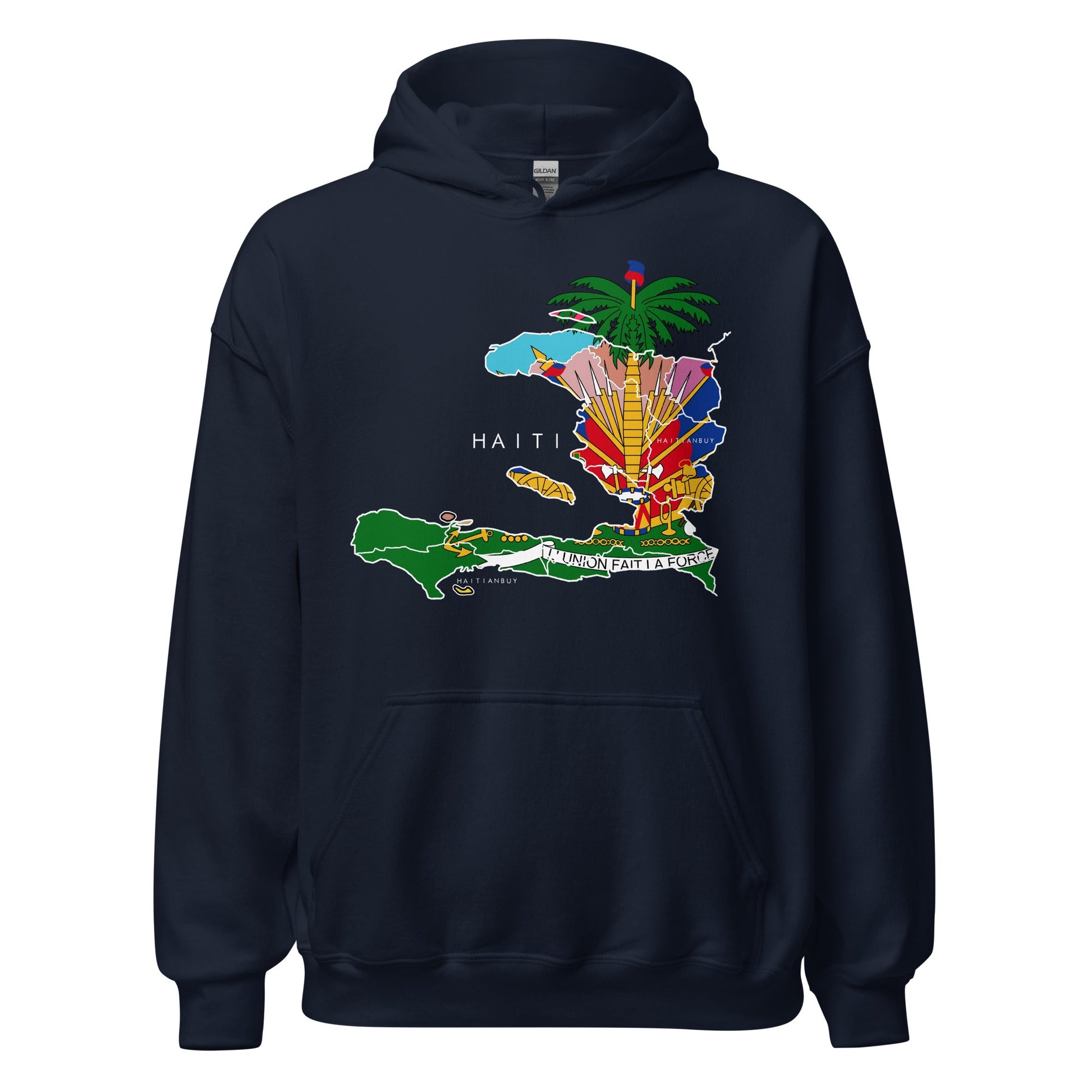 HAITI MAP Unisex Hoodie - Haitianbuy