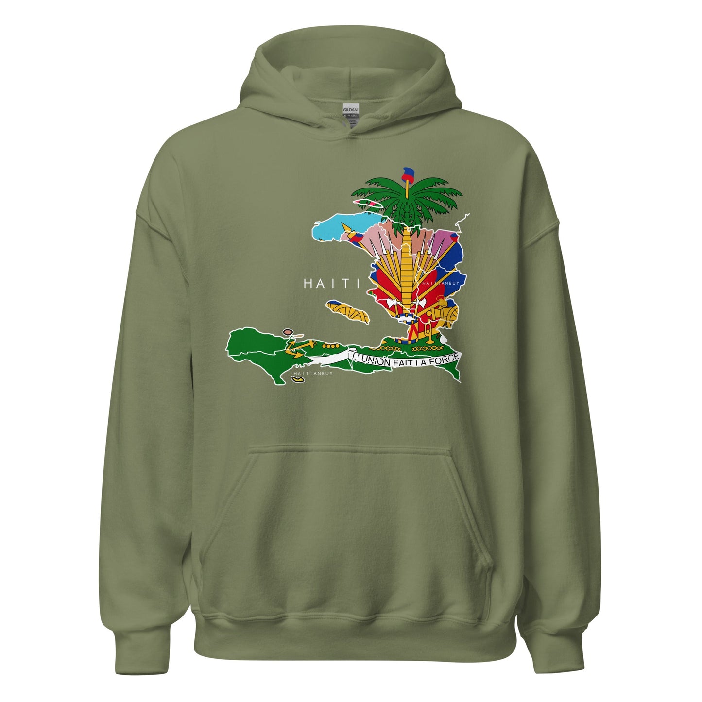 HAITI MAP Unisex Hoodie - Haitianbuy