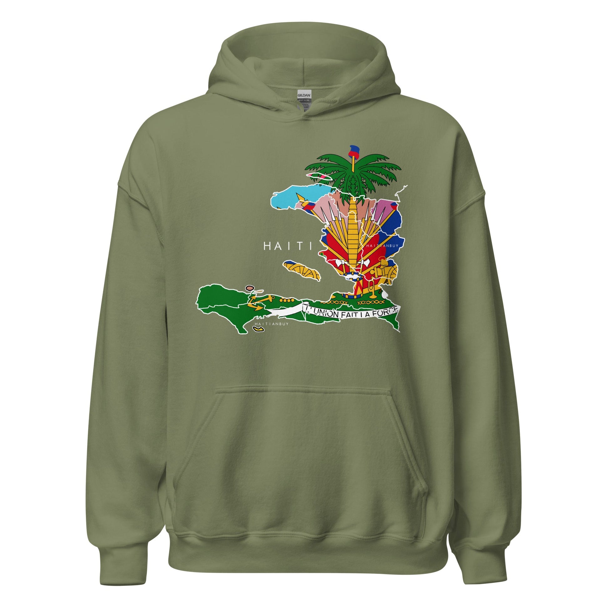 HAITI MAP Unisex Hoodie - Haitianbuy
