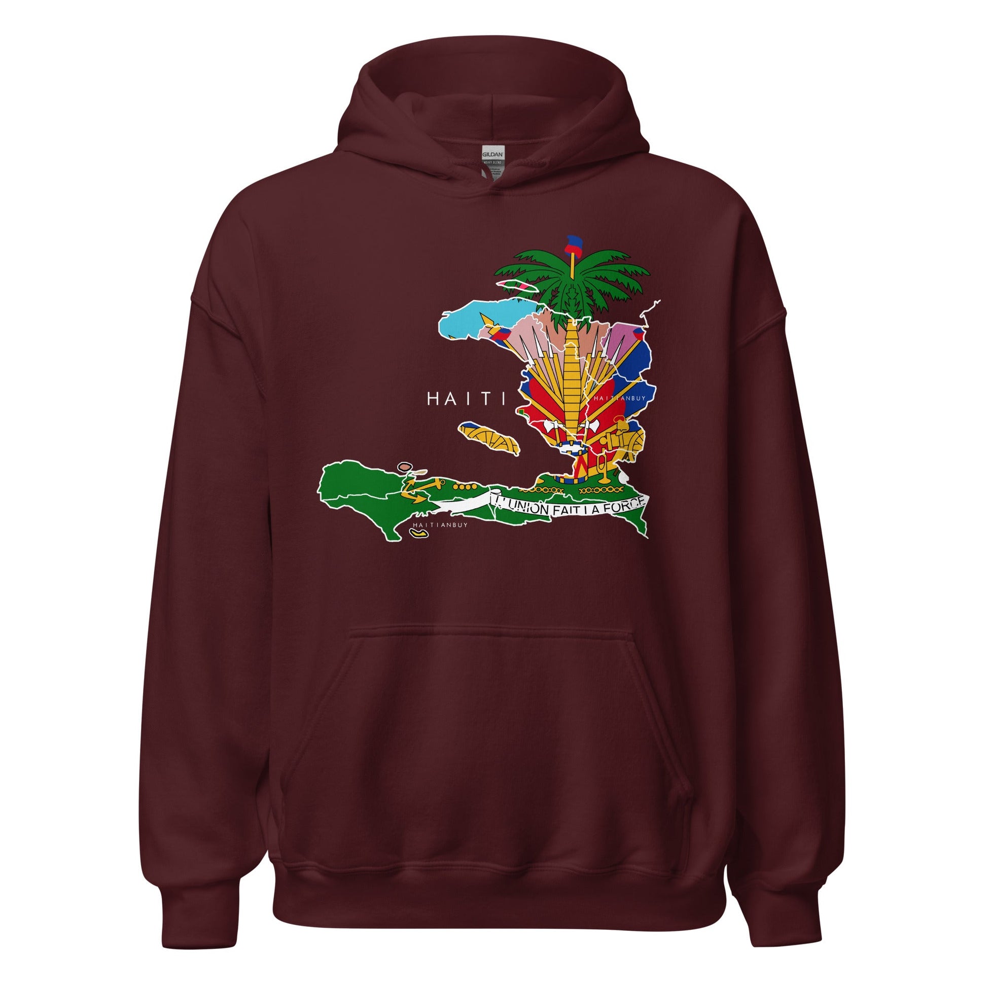 HAITI MAP Unisex Hoodie - Haitianbuy