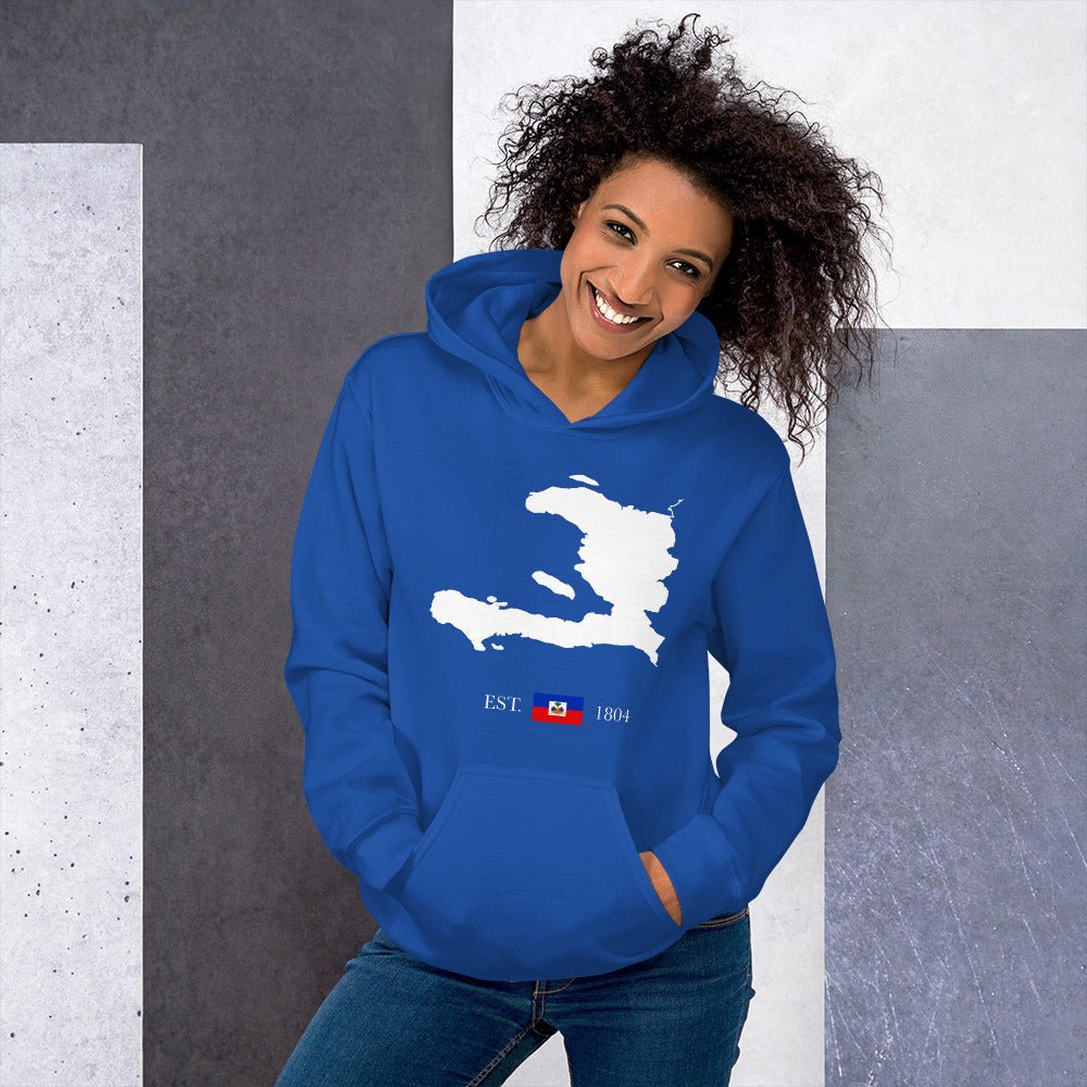 01-Haiti Map EST. 1804 Unisex Hoodie - Haitianbuy
