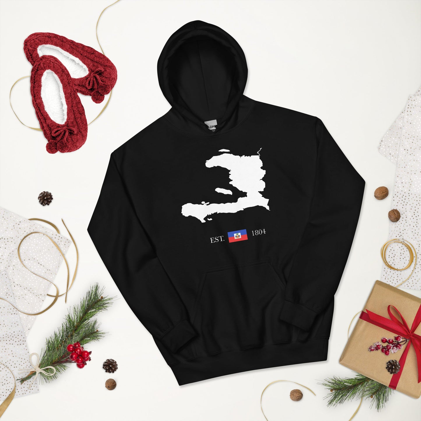 01-Haiti Map EST. 1804 Unisex Hoodie - Haitianbuy