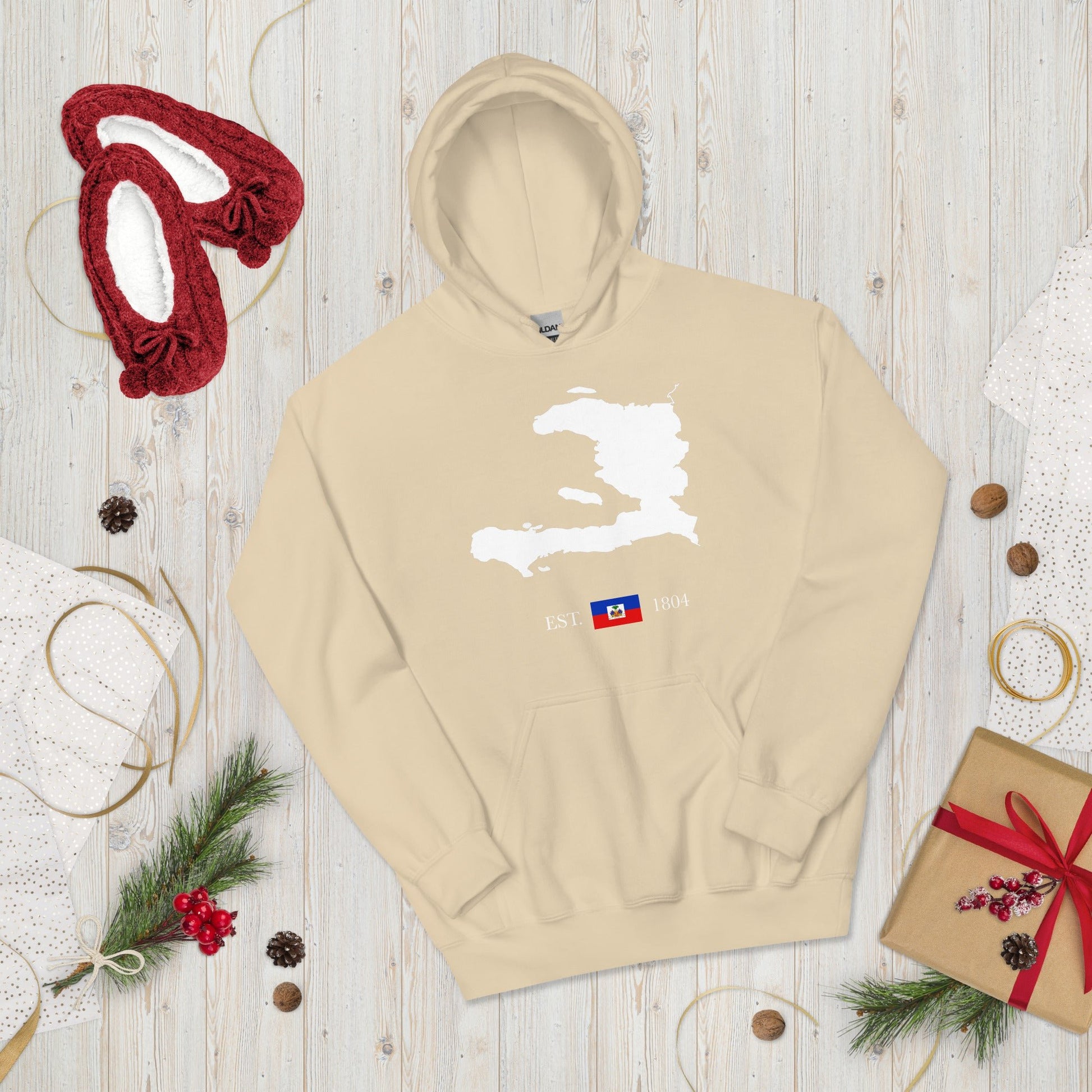 01-Haiti Map EST. 1804 Unisex Hoodie - Haitianbuy