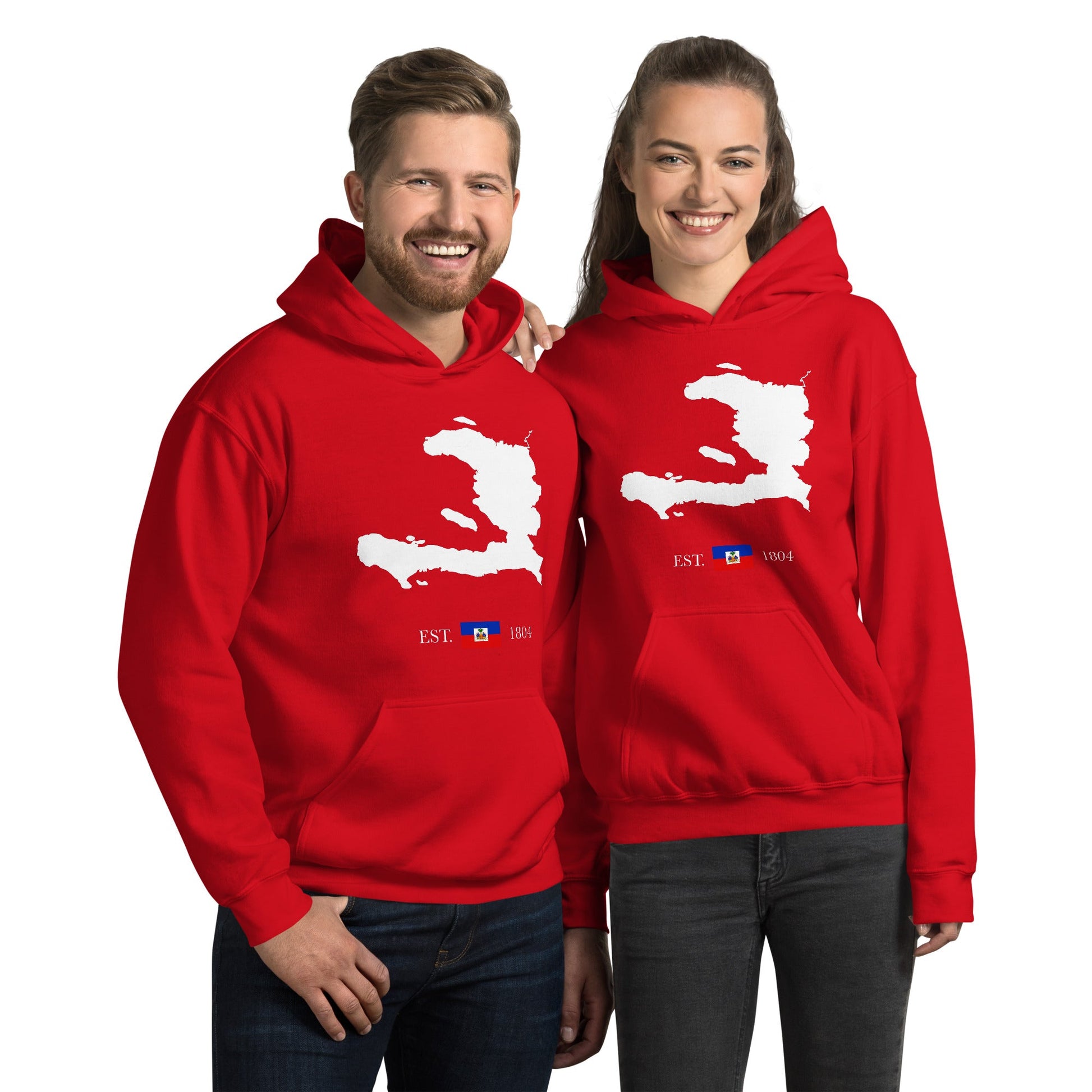 01-Haiti Map EST. 1804 Unisex Hoodie - Haitianbuy