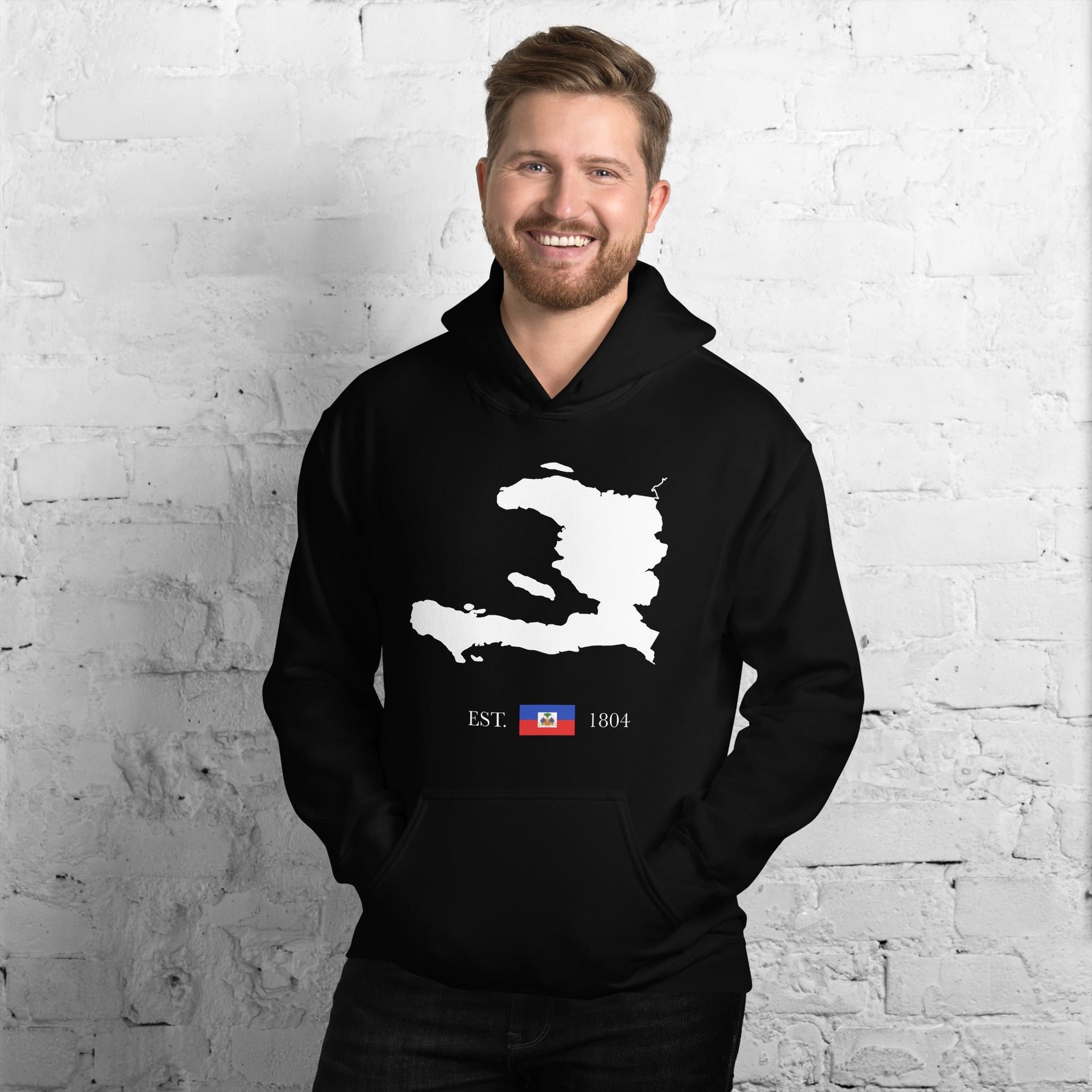 01-Haiti Map EST. 1804 Unisex Hoodie - Haitianbuy