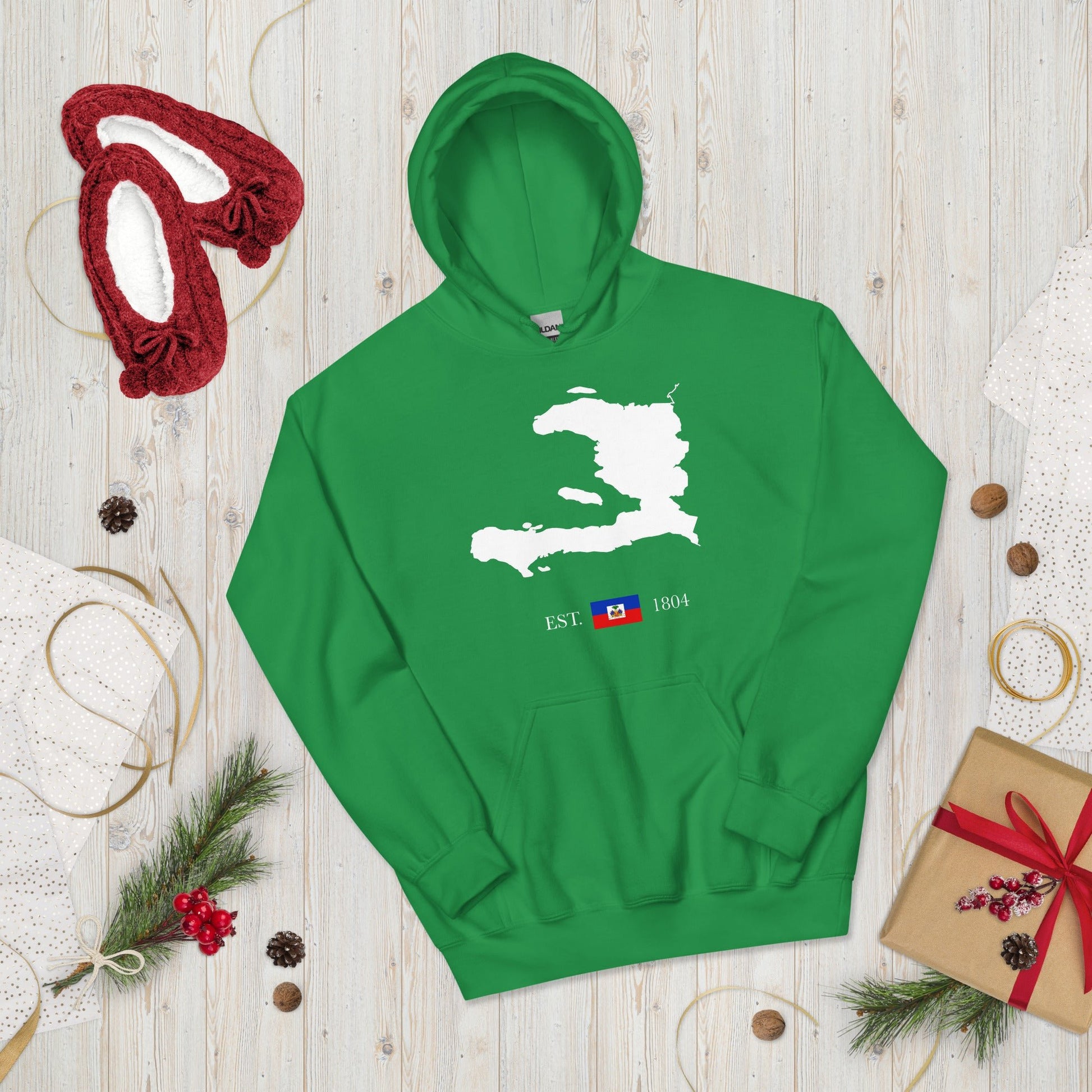 01-Haiti Map EST. 1804 Unisex Hoodie - Haitianbuy