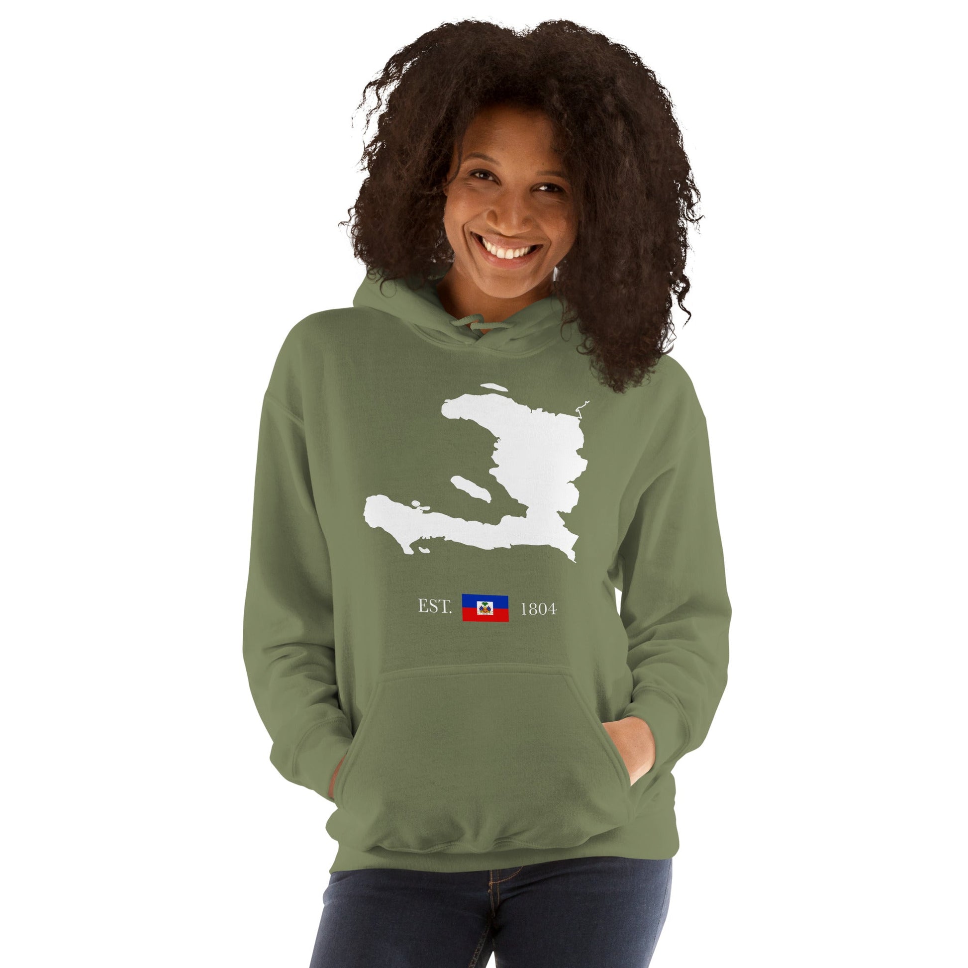 01-Haiti Map EST. 1804 Unisex Hoodie - Haitianbuy