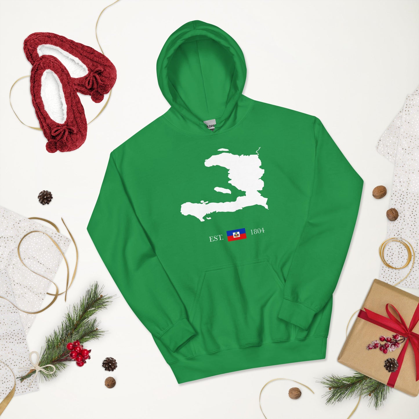 01-Haiti Map EST. 1804 Unisex Hoodie - Haitianbuy