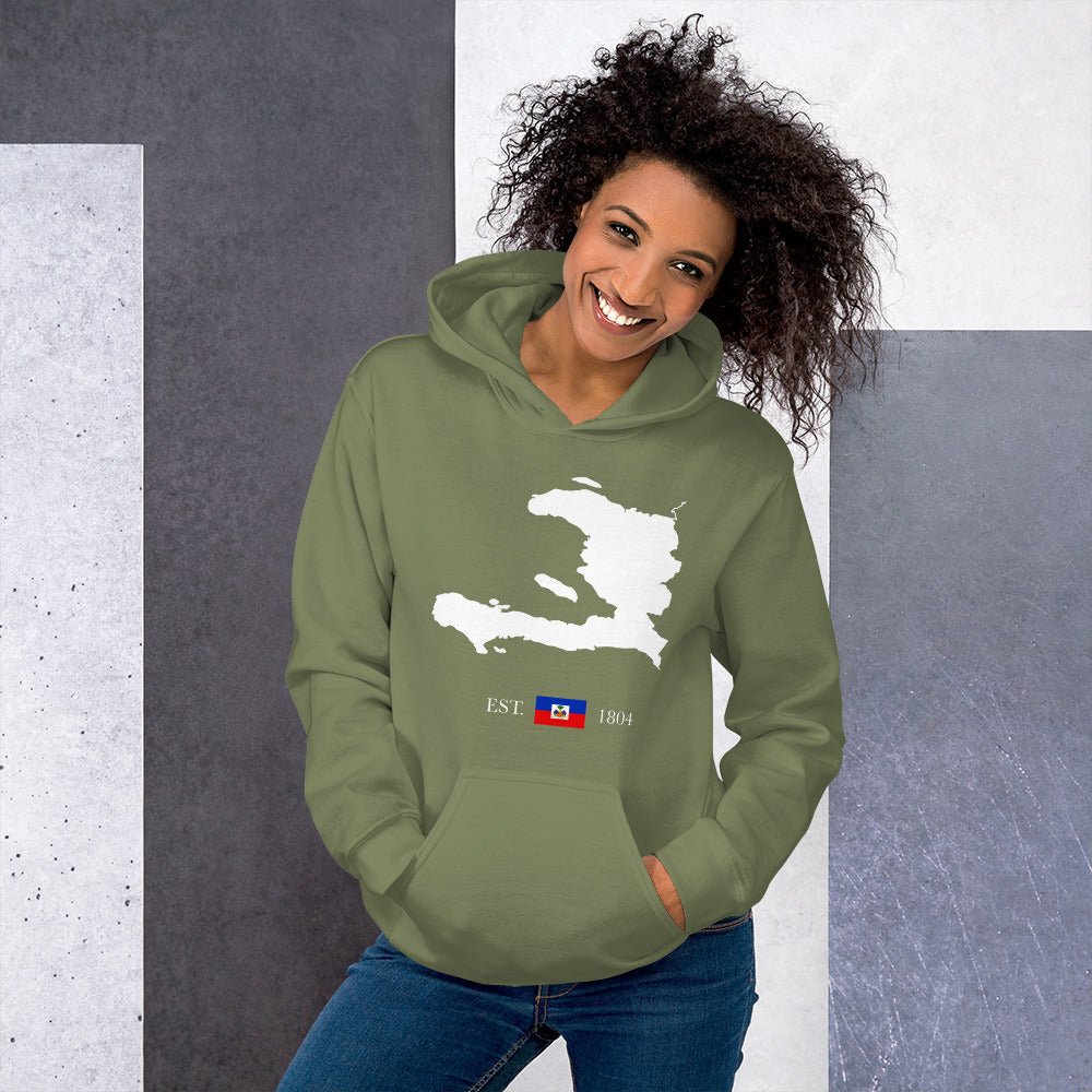 01-Haiti Map EST. 1804 Unisex Hoodie - Haitianbuy