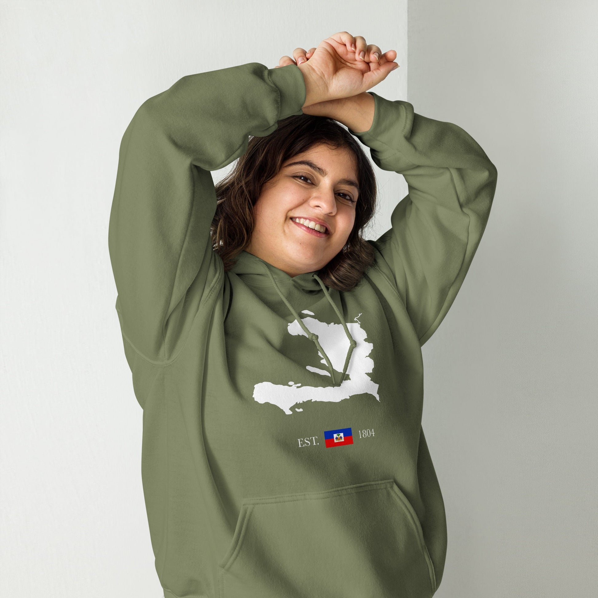 01-Haiti Map EST. 1804 Unisex Hoodie - Haitianbuy