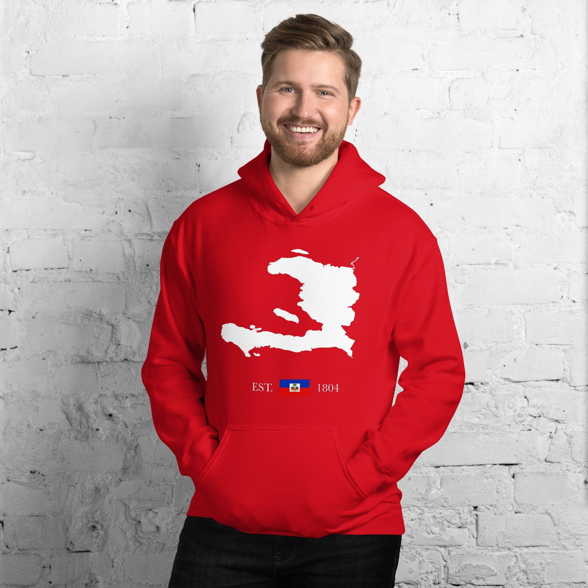01-Haiti Map EST. 1804 Unisex Hoodie - Haitianbuy