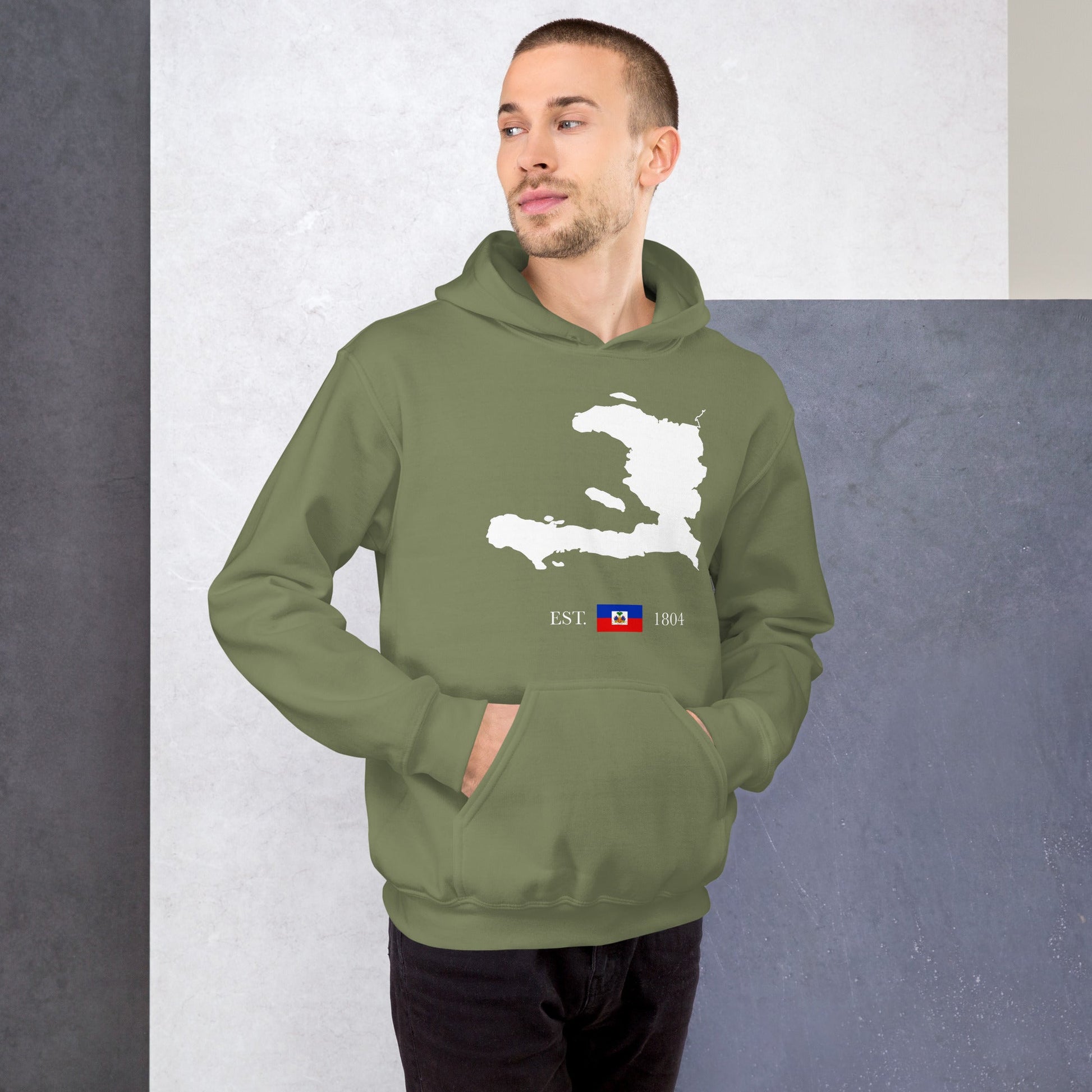01-Haiti Map EST. 1804 Unisex Hoodie - Haitianbuy