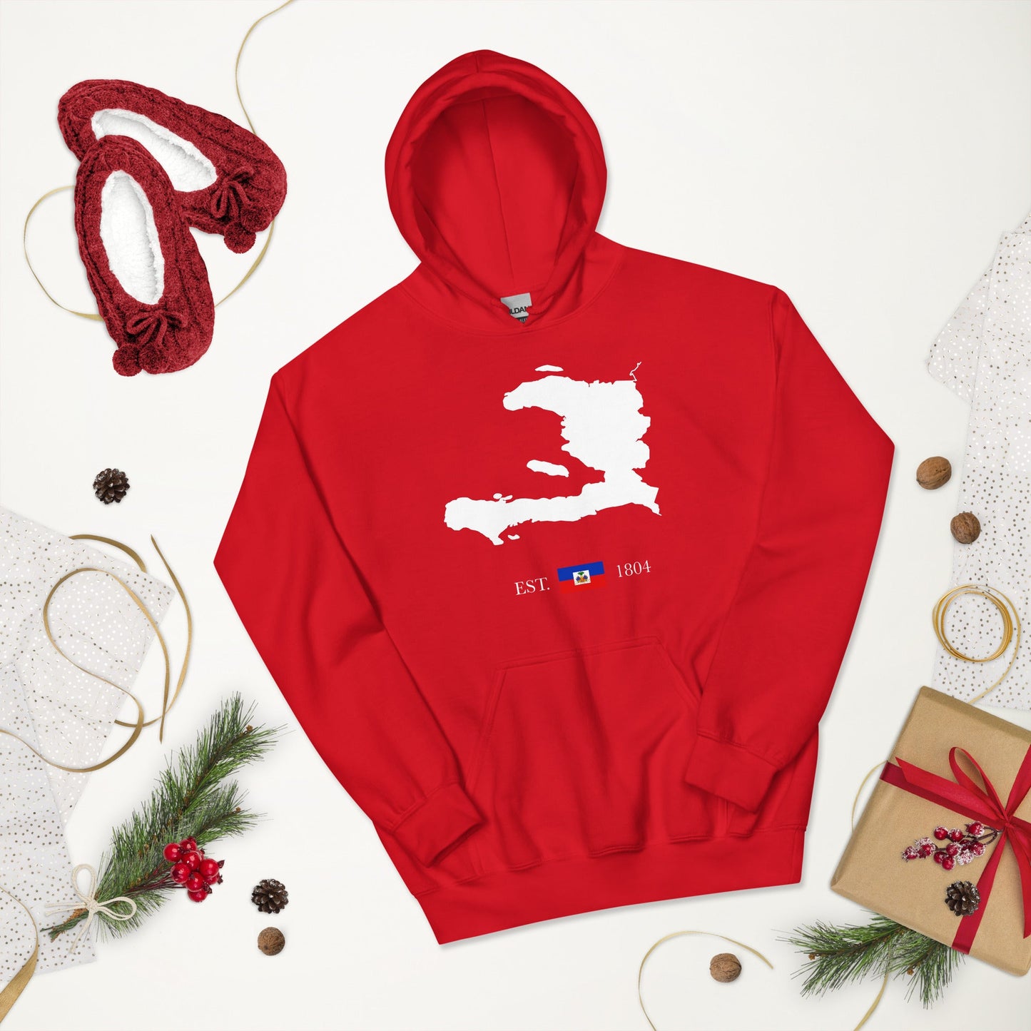 01-Haiti Map EST. 1804 Unisex Hoodie - Haitianbuy