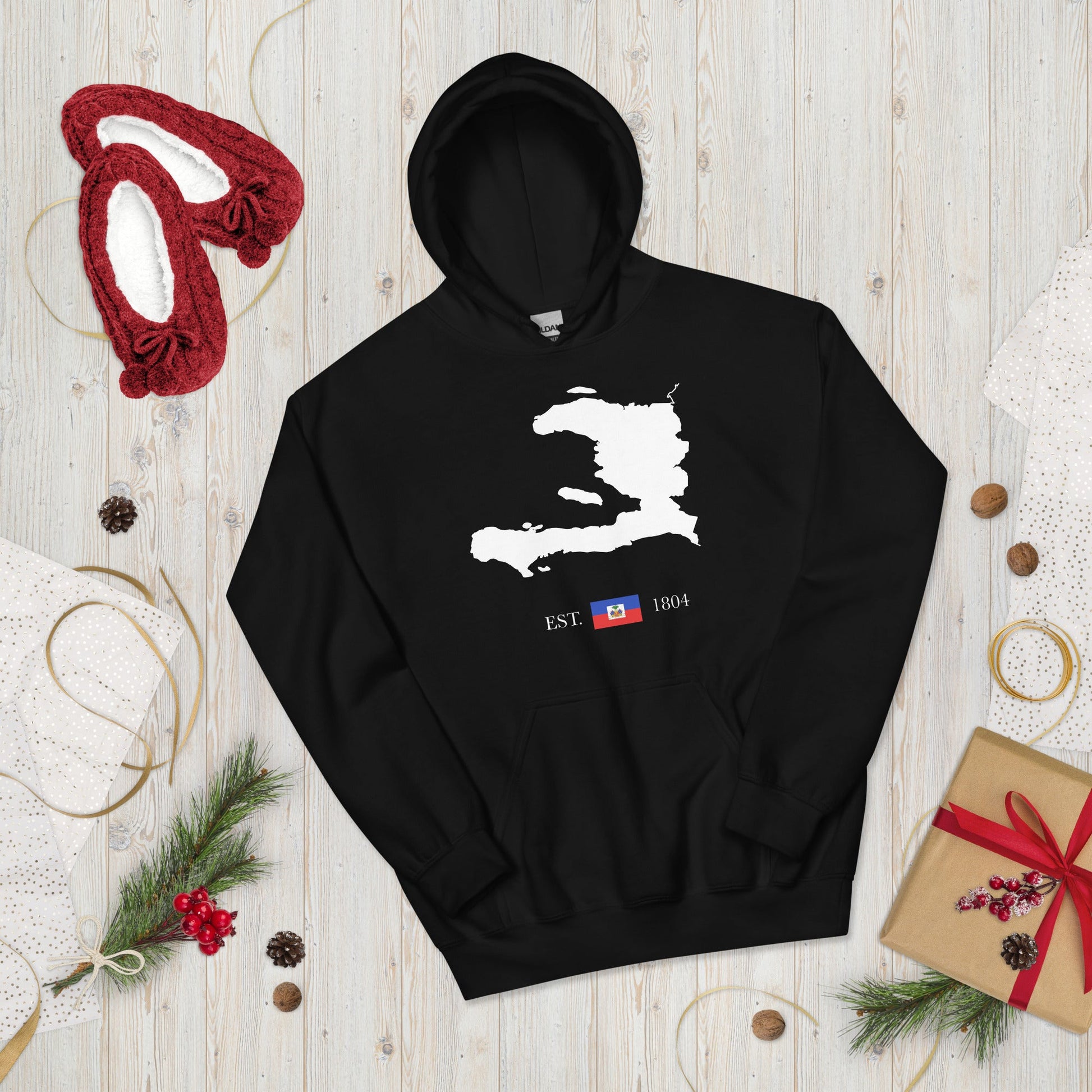 01-Haiti Map EST. 1804 Unisex Hoodie - Haitianbuy