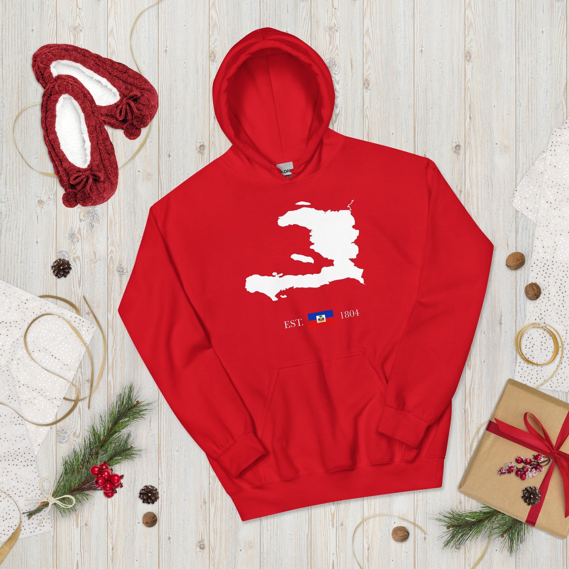 01-Haiti Map EST. 1804 Unisex Hoodie - Haitianbuy