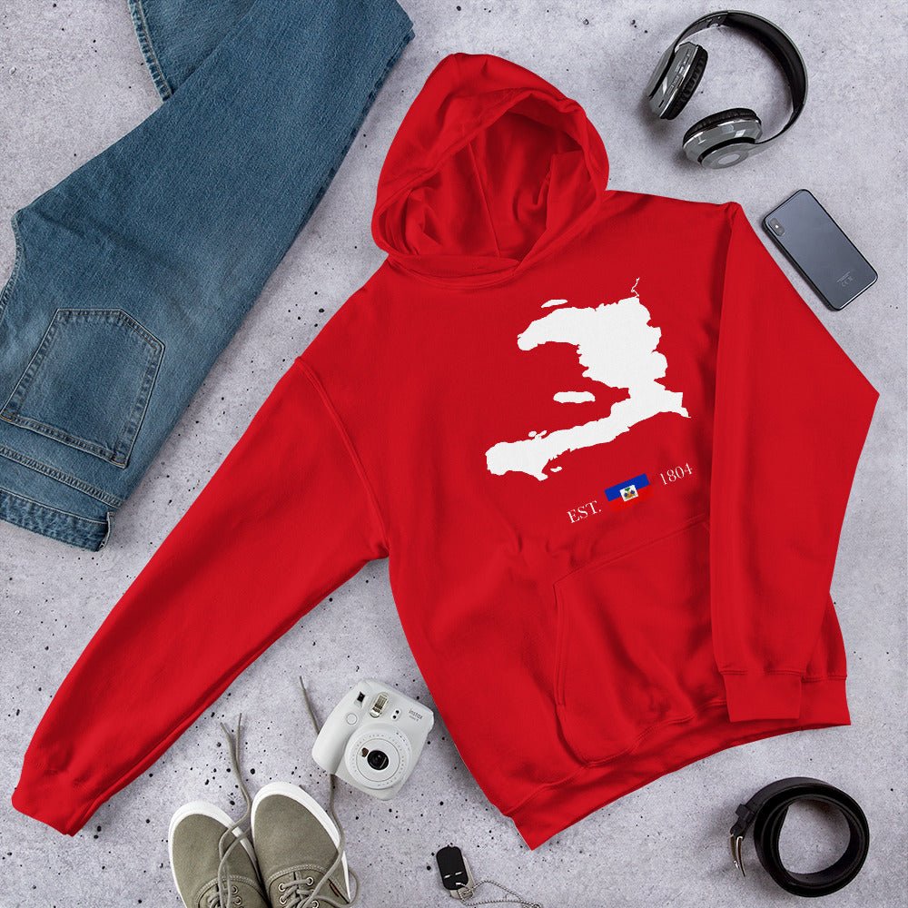 01-Haiti Map EST. 1804 Unisex Hoodie - Haitianbuy