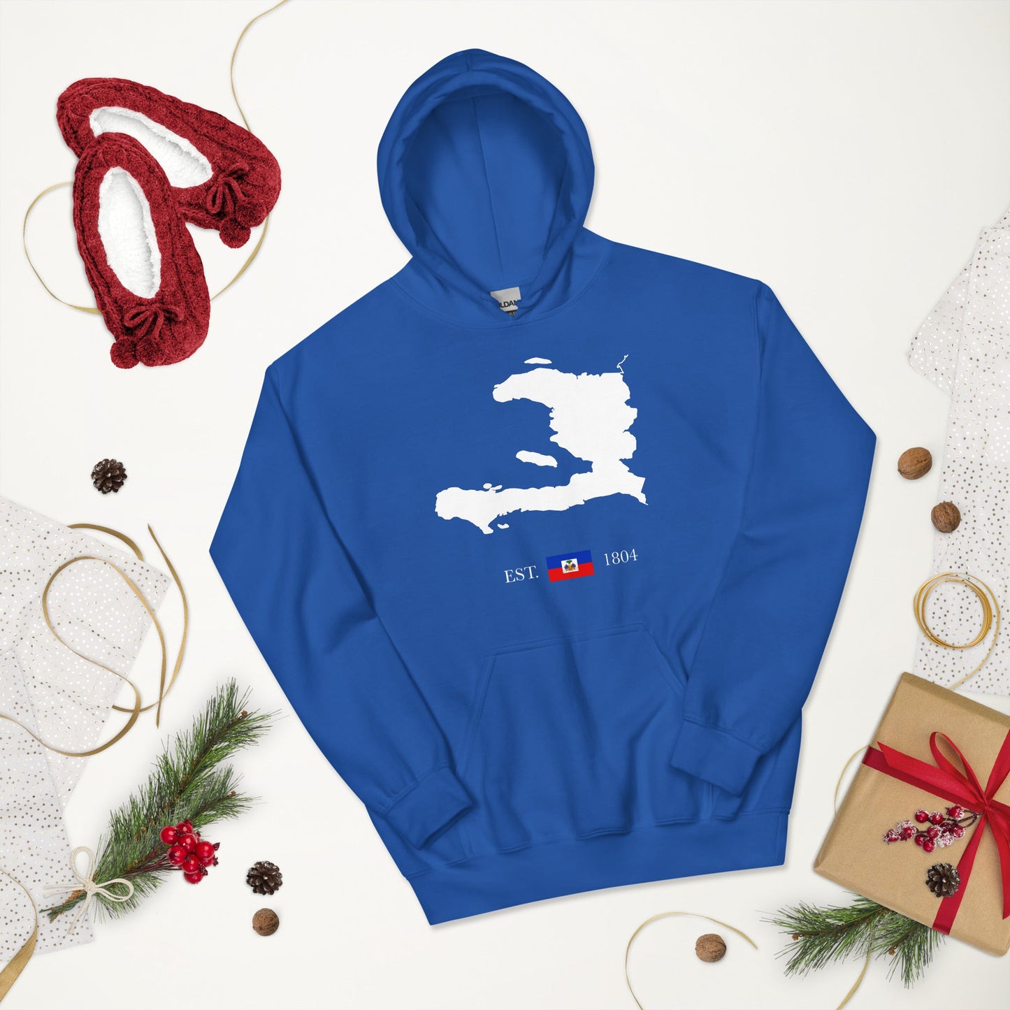01-Haiti Map EST. 1804 Unisex Hoodie - Haitianbuy