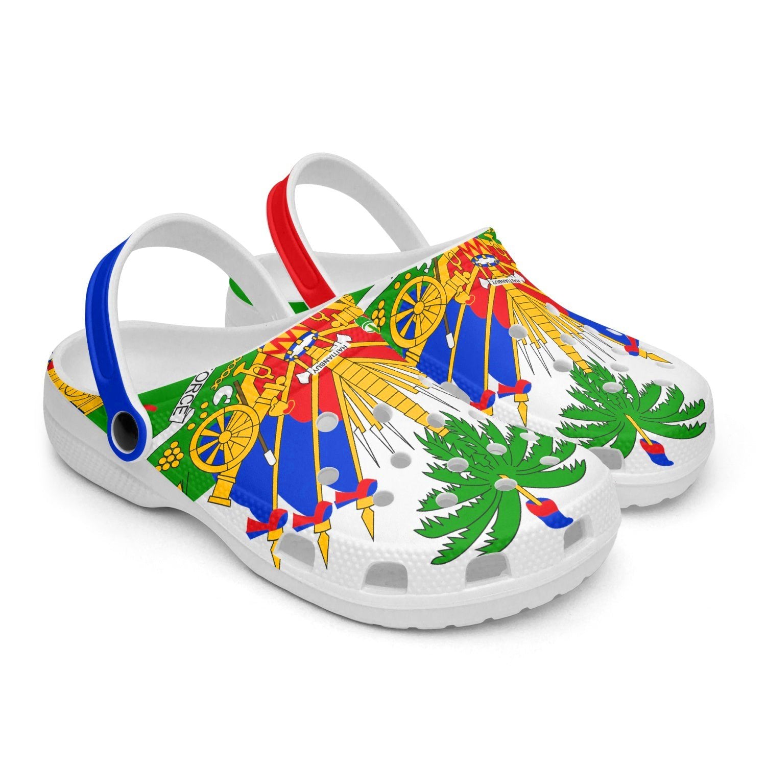 02-Coat of arms of Haiti All Over Printed Clogs - Haitianbuy