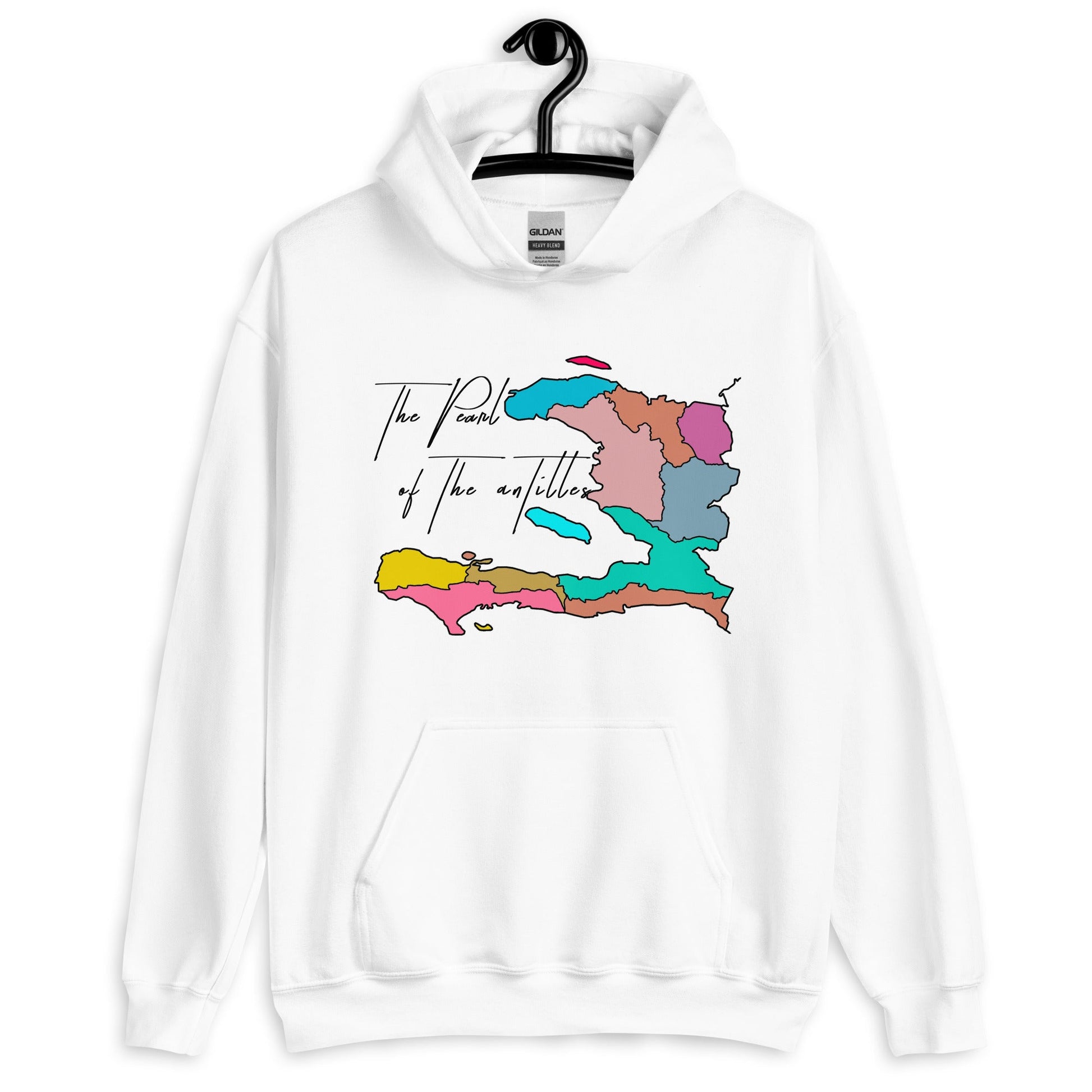 02-Haiti map Pearl Unisex Hoodie - Haitianbuy