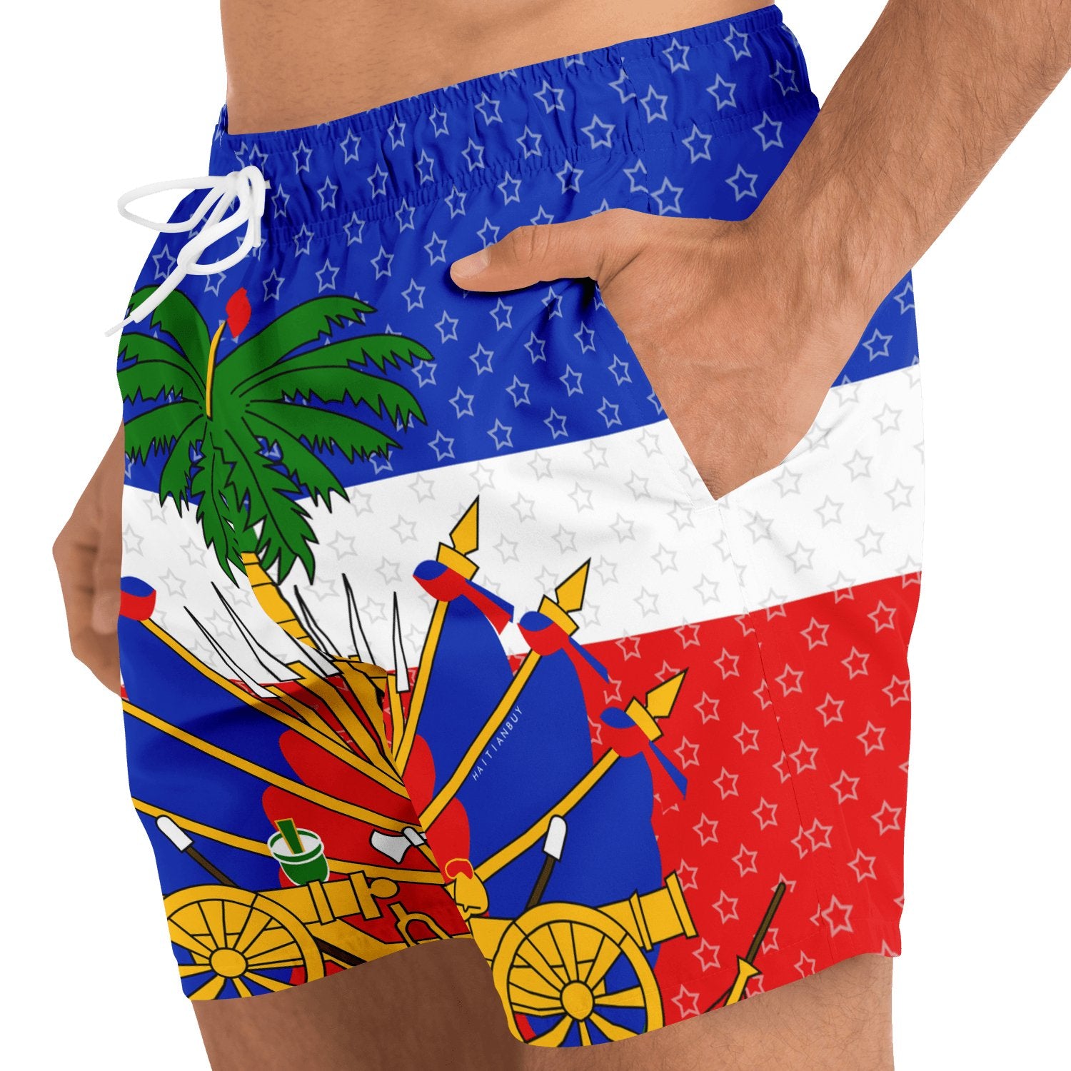 27-COAT OF ARM OF HAITI Star Swim Trunks Men - Haitianbuy