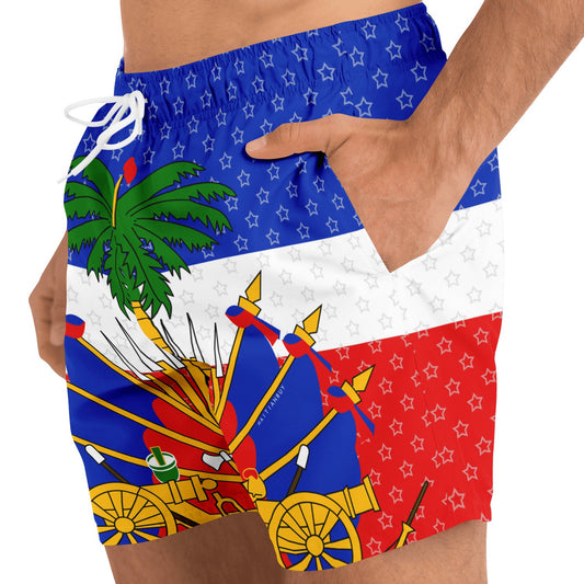 27-COAT OF ARM OF HAITI Star Swim Trunks Men - Haitianbuy