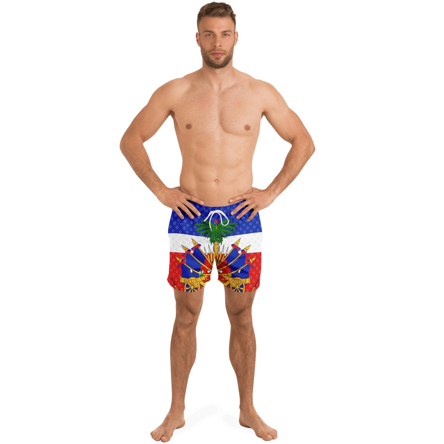 27-COAT OF ARM OF HAITI Star Swim Trunks Men - Haitianbuy