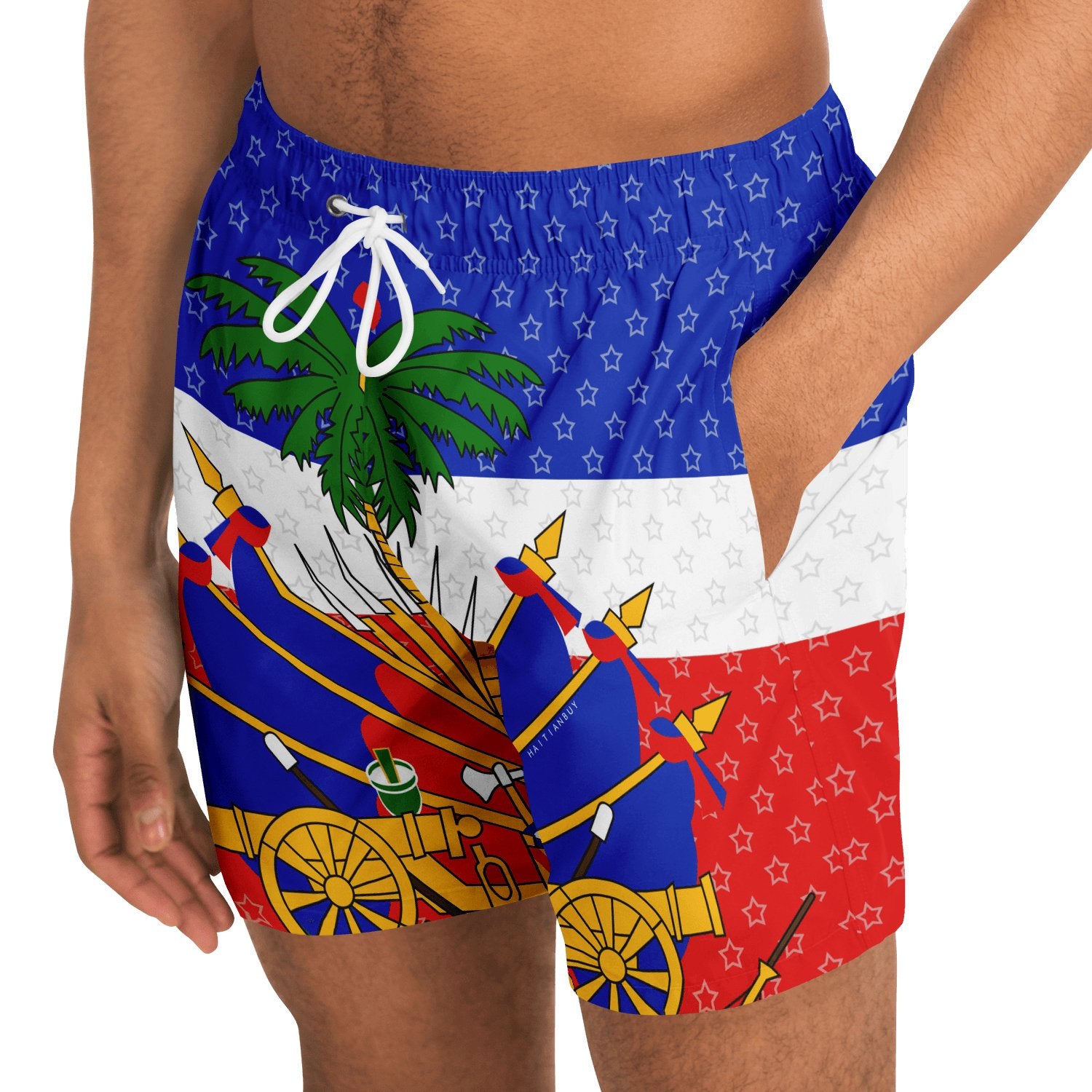 27-COAT OF ARM OF HAITI Star Swim Trunks Men - Haitianbuy