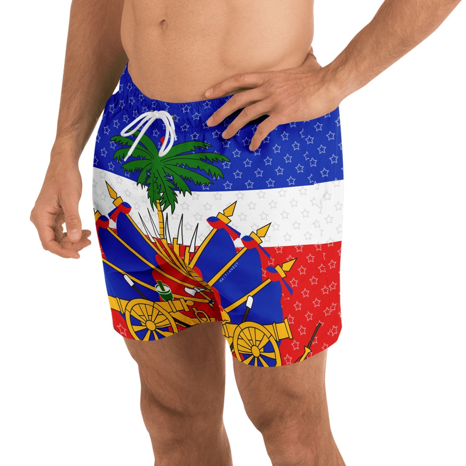 27-COAT OF ARM OF HAITI Star Swim Trunks Men - Haitianbuy
