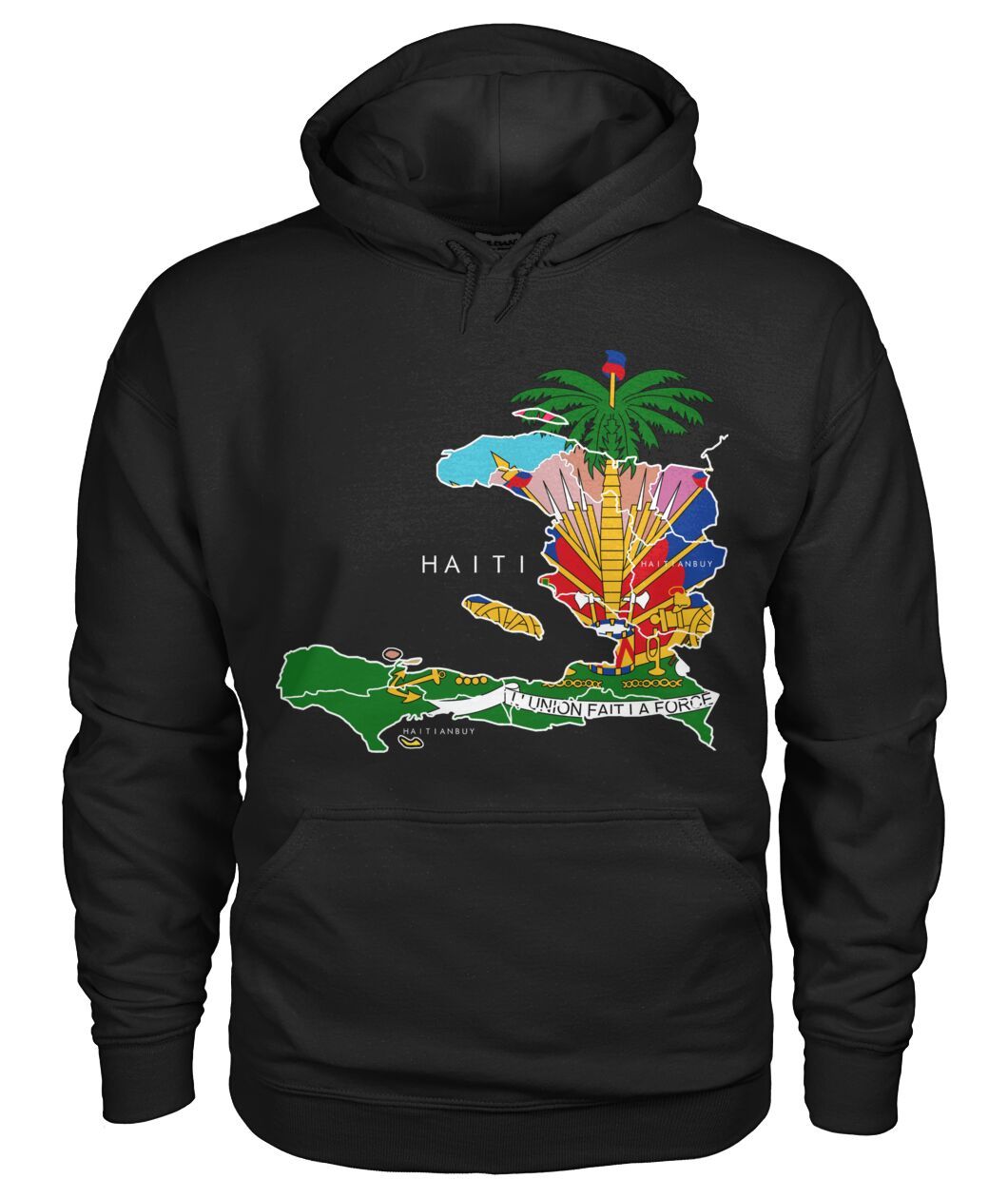 28- HAITI MAP WITH COAT ARM Unisex Hoodie - Haitianbuy