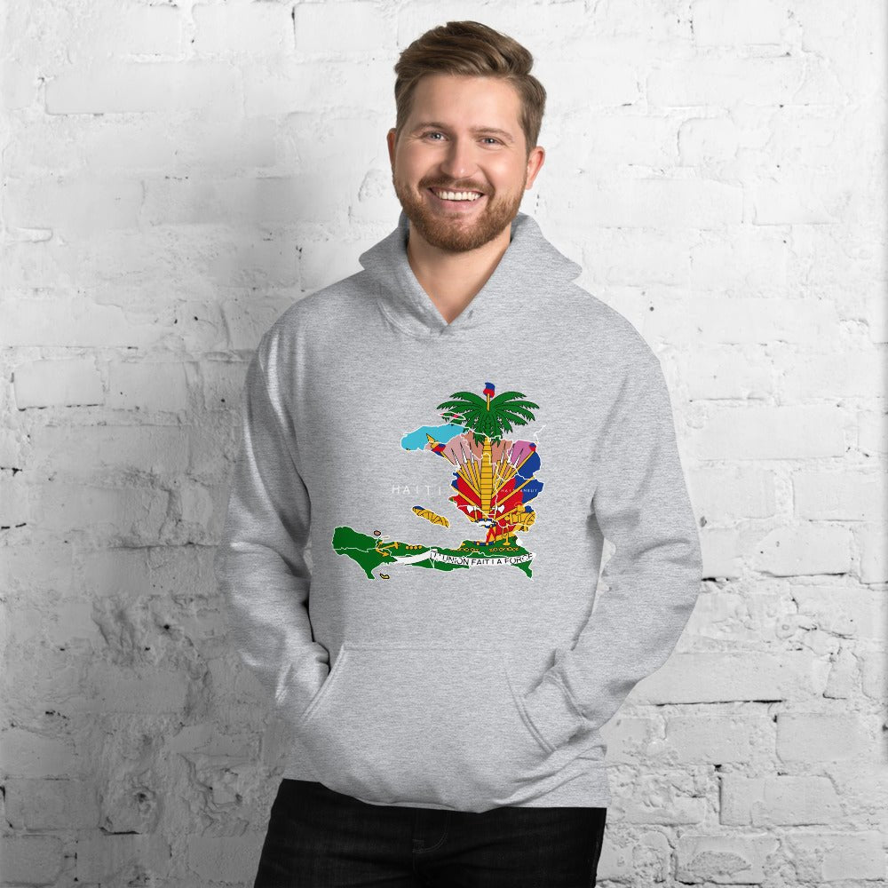 28- HAITI MAP WITH COAT ARM Unisex Hoodie - Haitianbuy