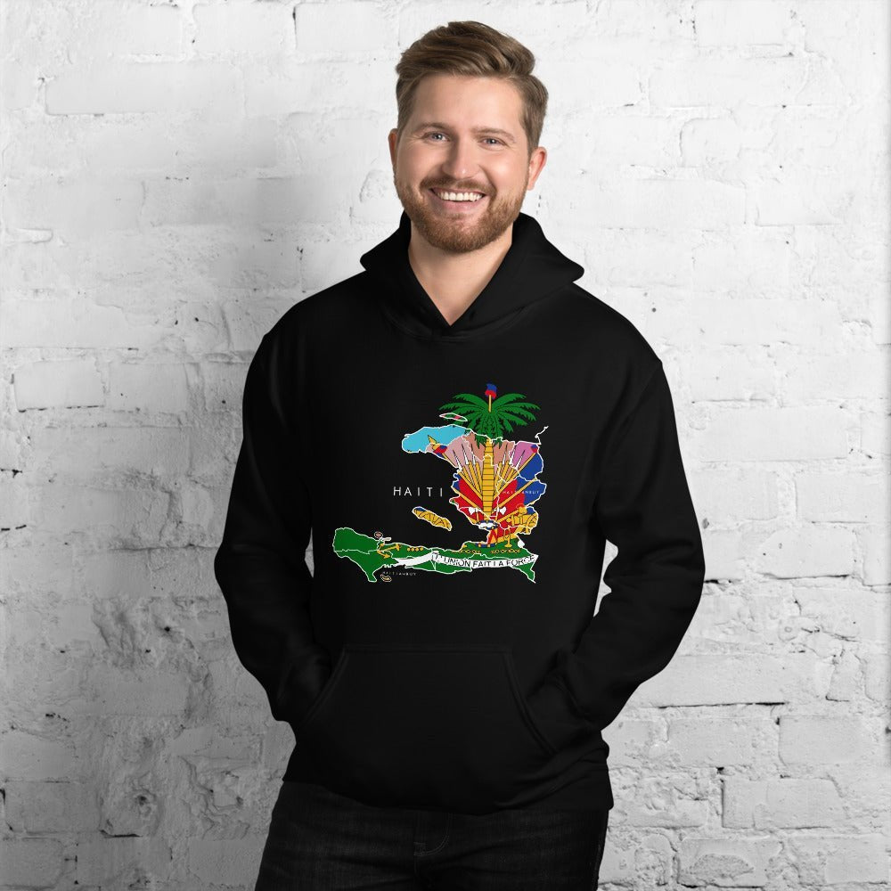 28- HAITI MAP WITH COAT ARM Unisex Hoodie - Haitianbuy