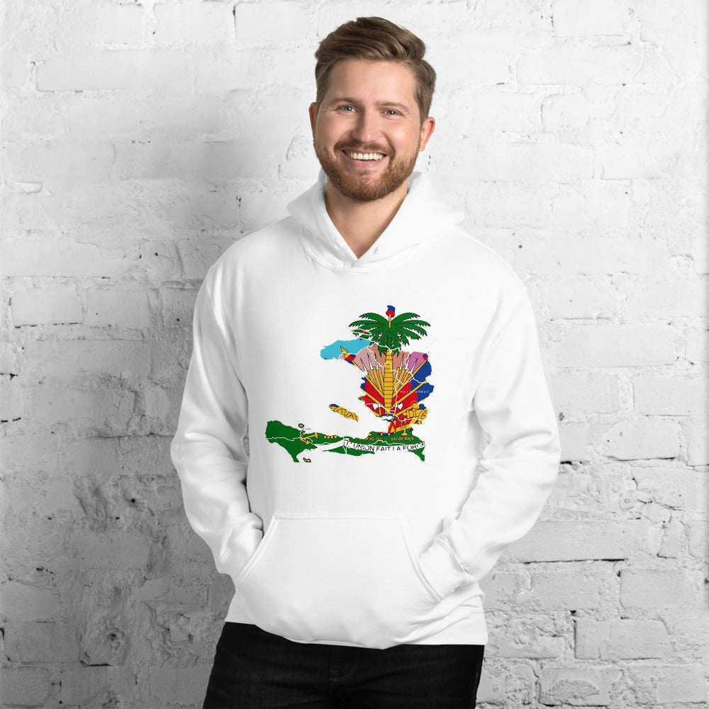28- HAITI MAP WITH COAT ARM Unisex Hoodie - Haitianbuy