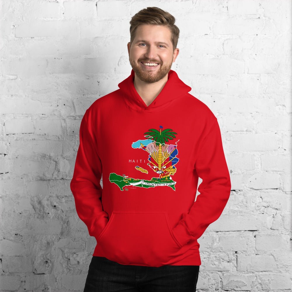 28- HAITI MAP WITH COAT ARM Unisex Hoodie - Haitianbuy