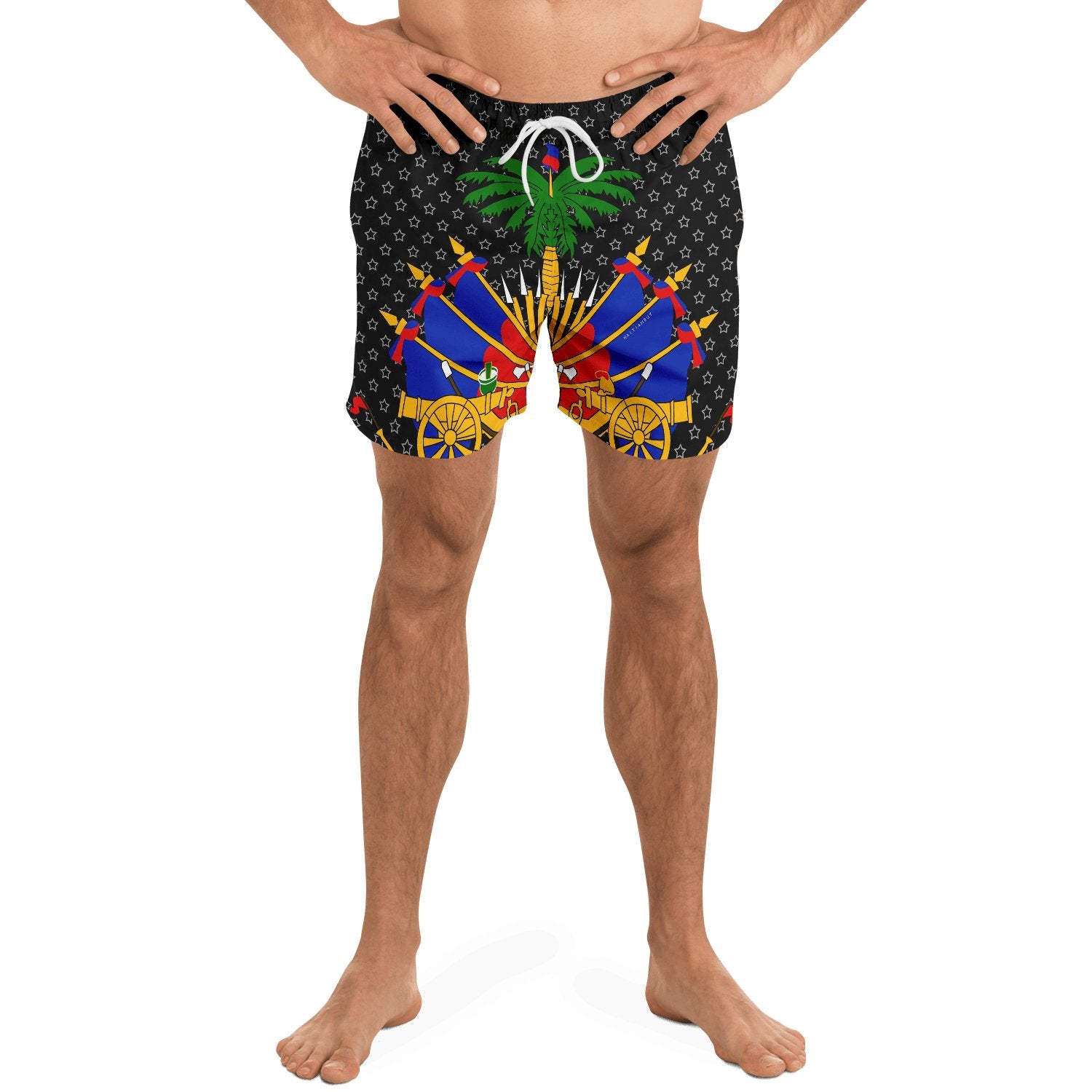 33-COAT OF ARM OF HAITI Star Swim Trunks Men - Haitianbuy