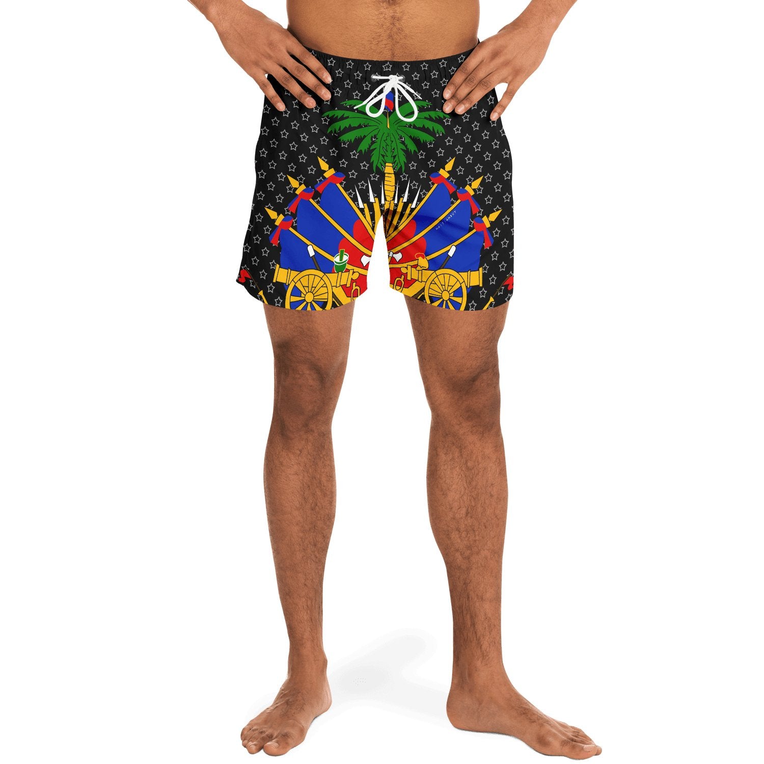 33-COAT OF ARM OF HAITI Star Swim Trunks Men - Haitianbuy