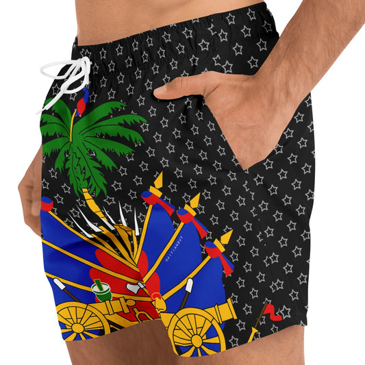 33-COAT OF ARM OF HAITI Star Swim Trunks Men - Haitianbuy