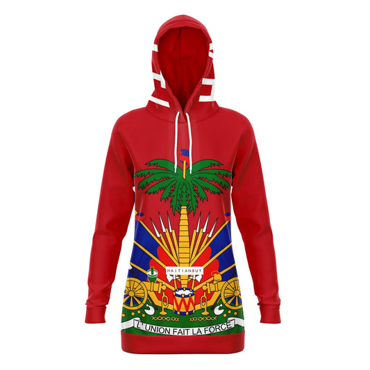 All over print Haitian Longline Hoodie - Haitianbuy