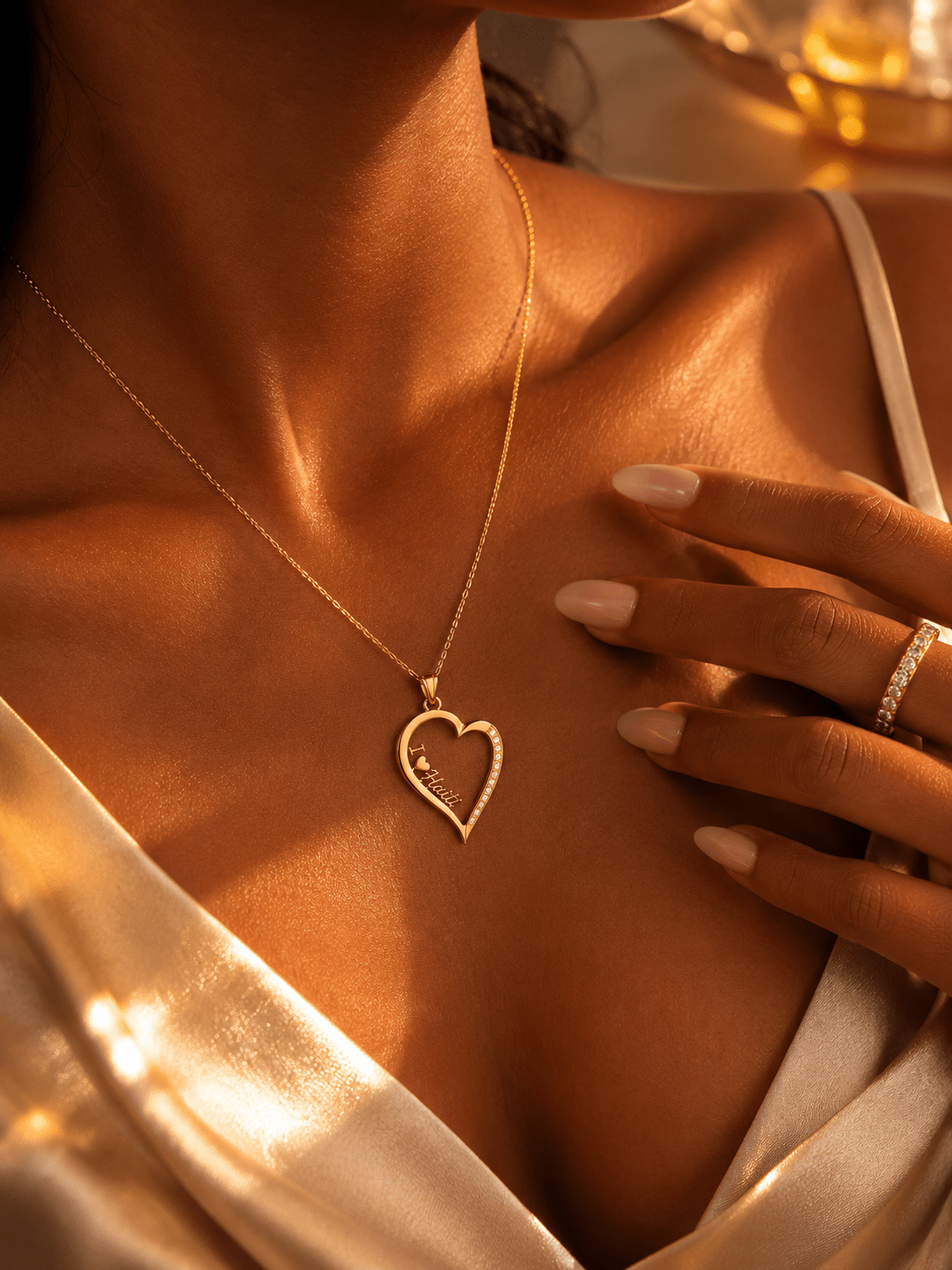 00 - A Twisted Haiti Heart Necklace - Haitianbuy
