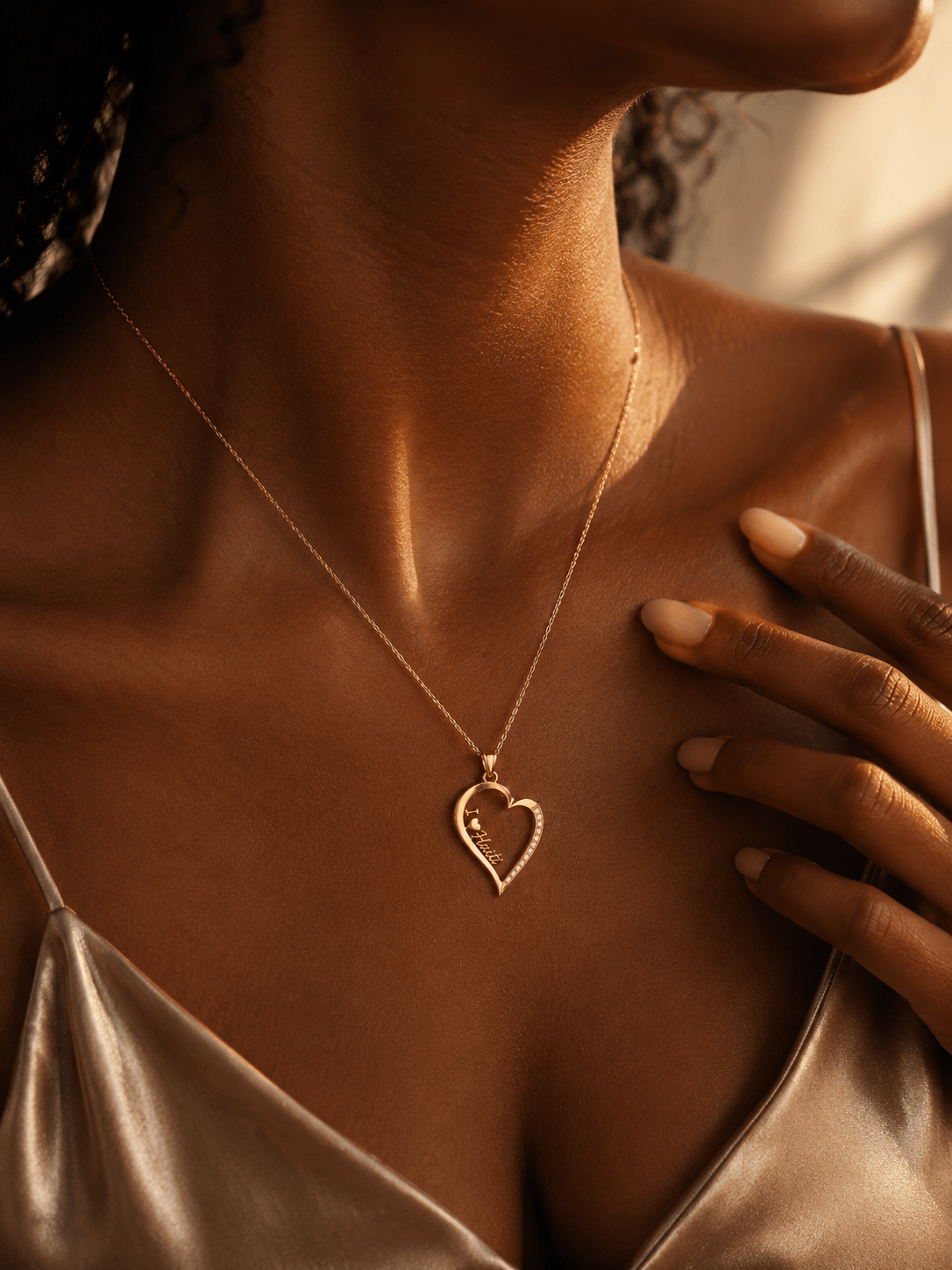00 - A Twisted Haiti Heart Necklace - Haitianbuy