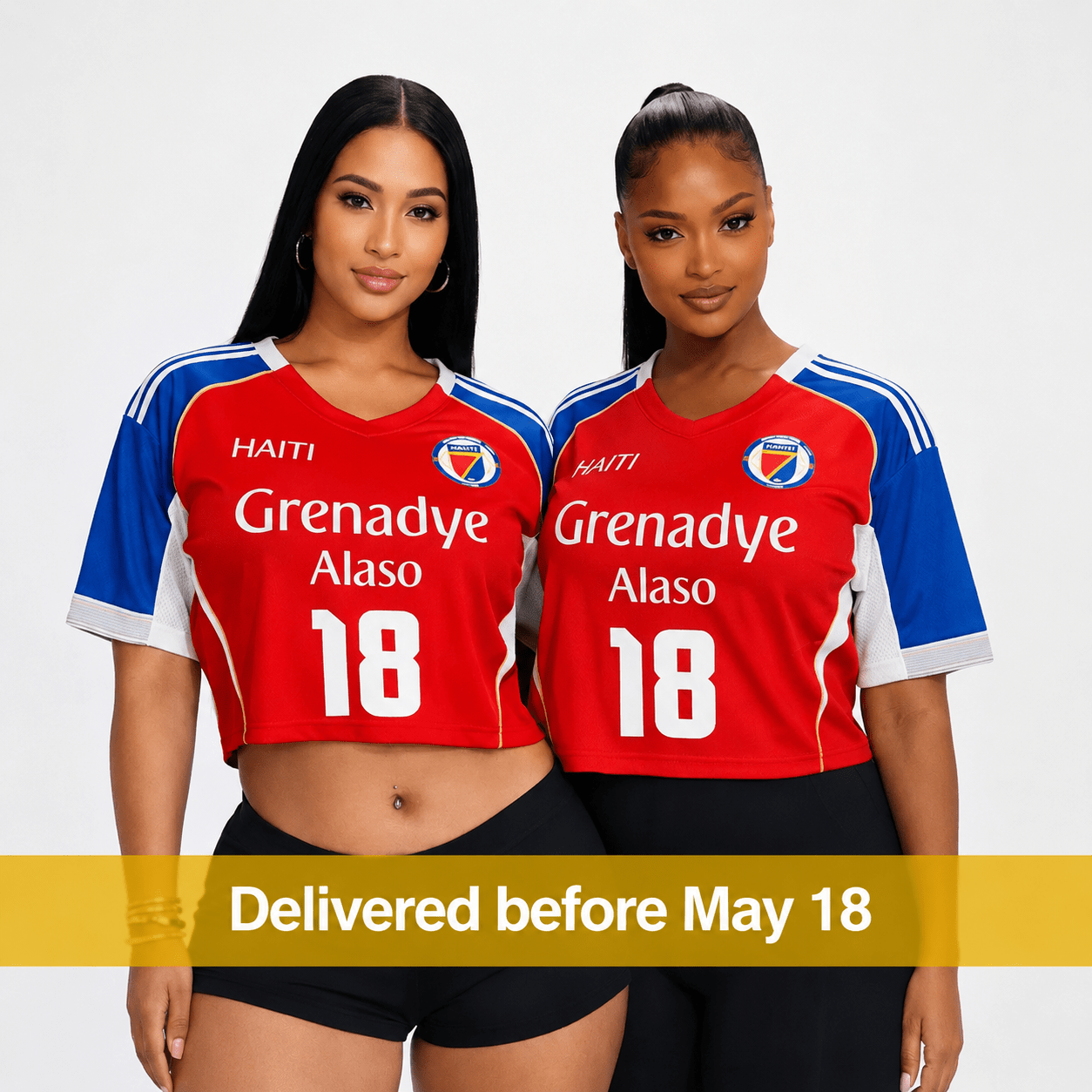 00 - Haiti Grenadye Alaso Crop Jersey – World Cup 2026 Edition - Haitianbuy